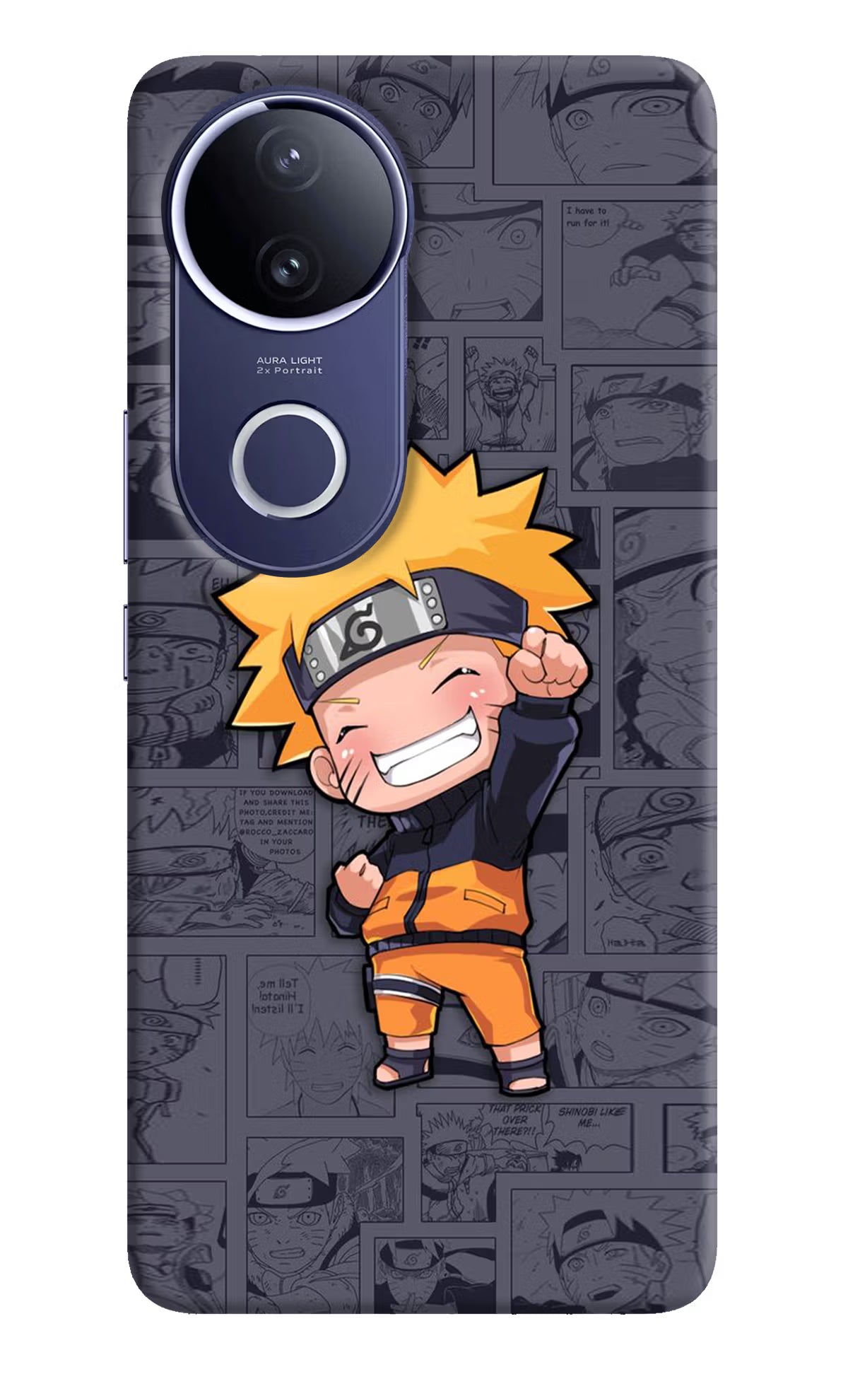 Chota Naruto Vivo V50e 5G Back Cover - Chota Naruto Vivo V50e 5G Hard Case Back Cover by Casekaro Chota Naruto Vivo V50e 5G Hard Case Back Cover by Casekaro