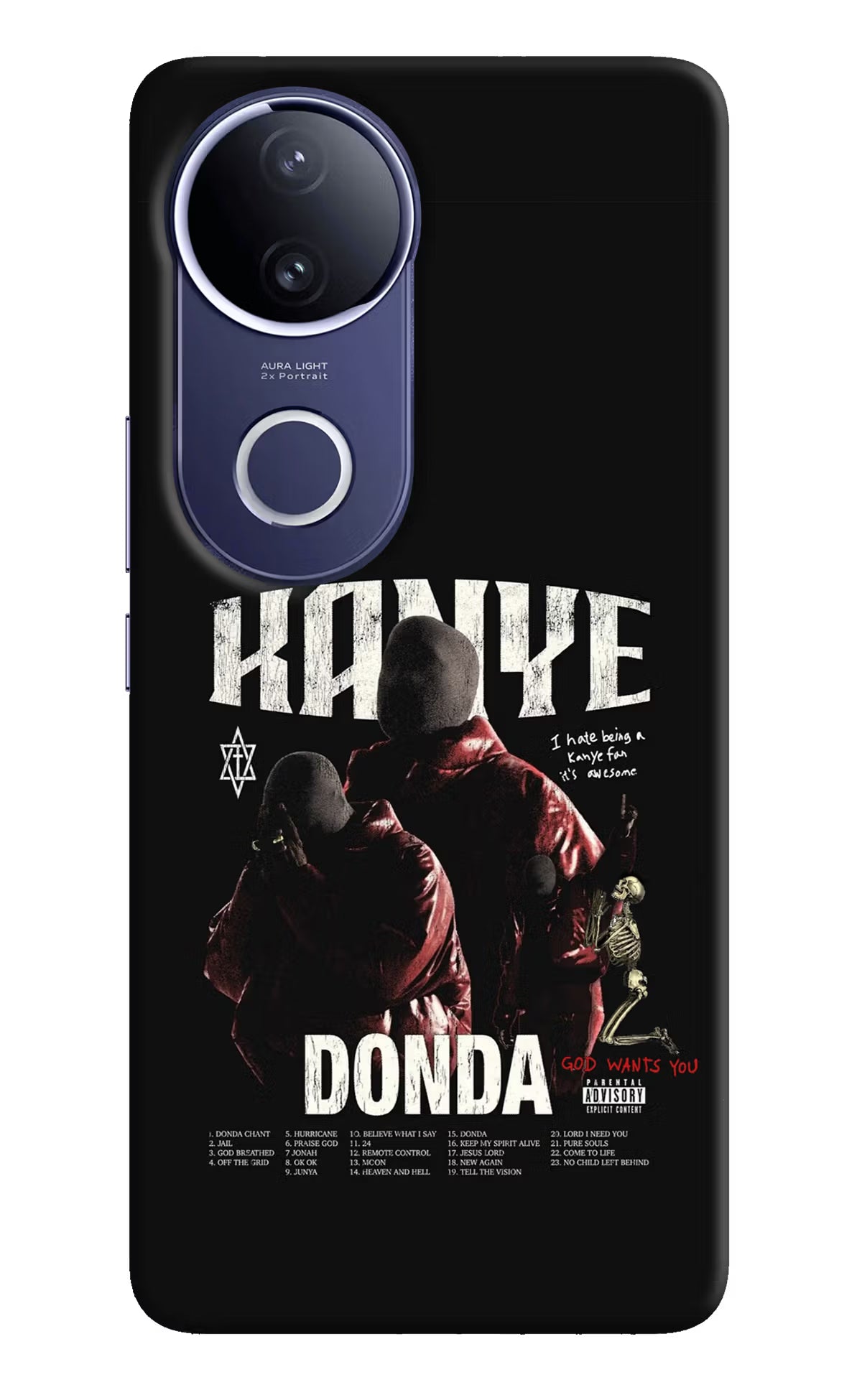 Donda Kanye West Vivo V50e 5G Back Cover - Donda Kanye West Vivo V50e 5G Hard Case Back Cover by Casekaro Donda Kanye West Vivo V50e 5G Hard Case Back Cover by Casekaro