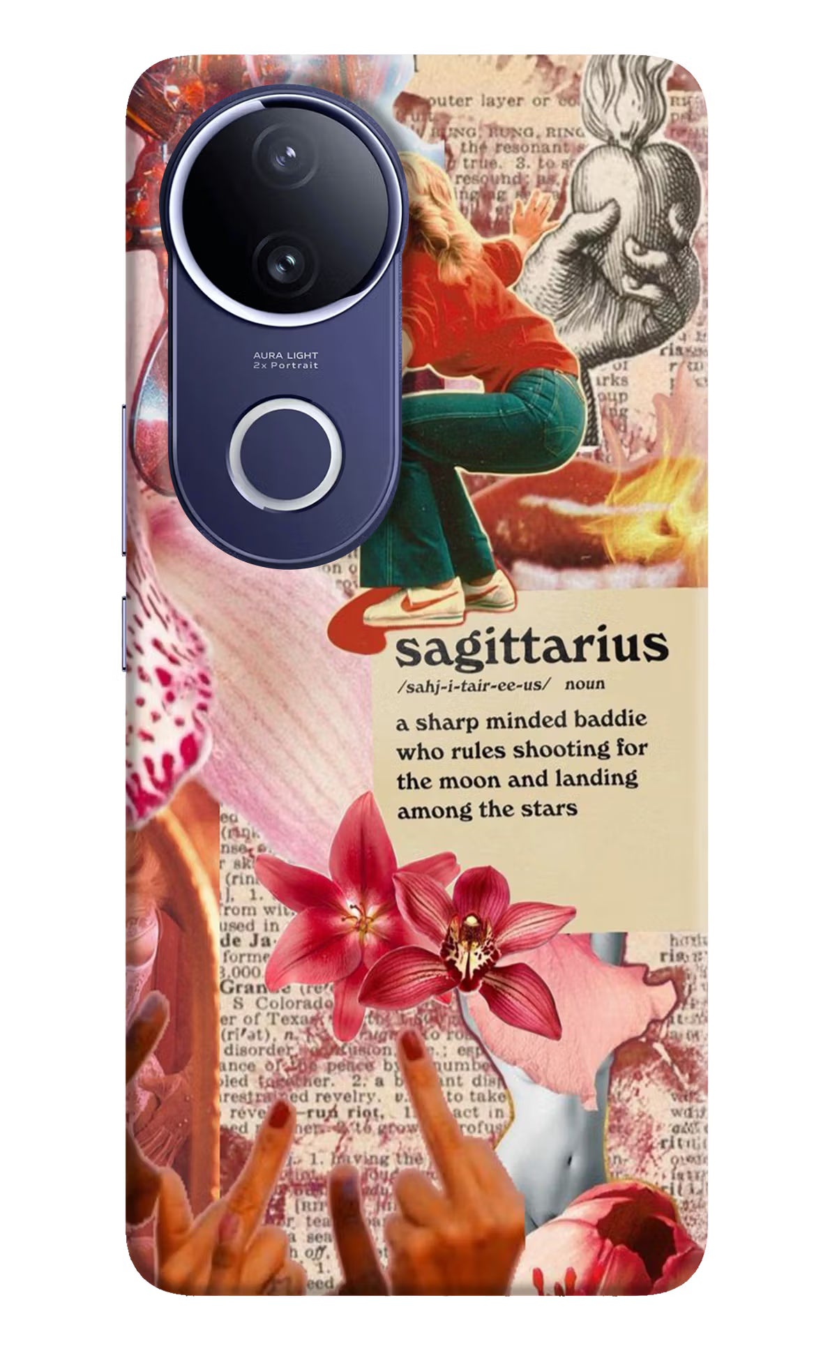 Sagittarius Zodiac Vivo V50e 5G Back Cover - Sagittarius Zodiac Vivo V50e 5G Hard Case Back Cover by Casekaro Sagittarius Zodiac Vivo V50e 5G Hard Case Back Cover by Casekaro
