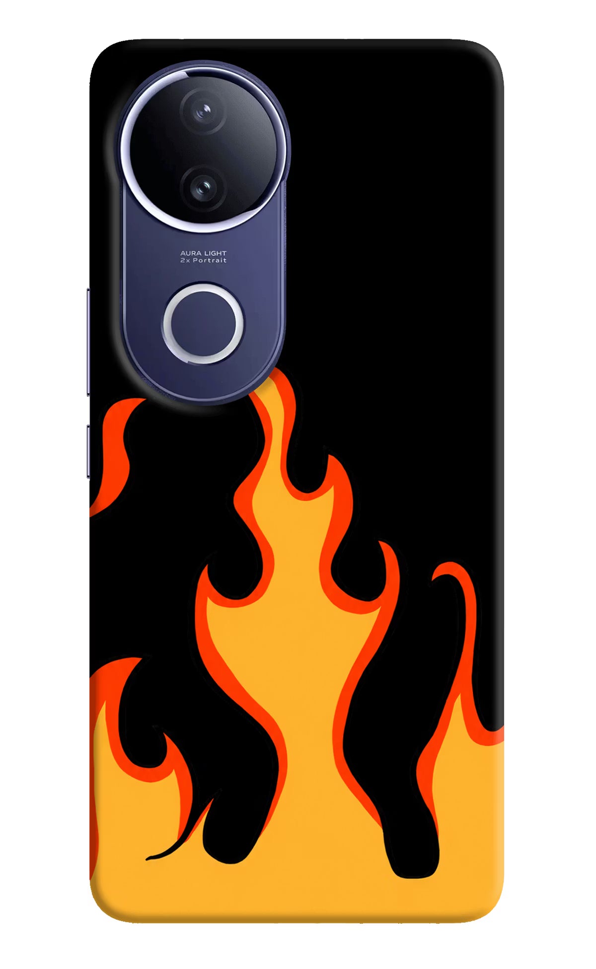 Fired Up – Black Vivo V50e 5G Back Cover - Fired Up – Black Vivo V50e 5G Hard Case Back Cover by Casekaro Fired Up – Black Vivo V50e 5G Hard Case Back Cover by Casekaro