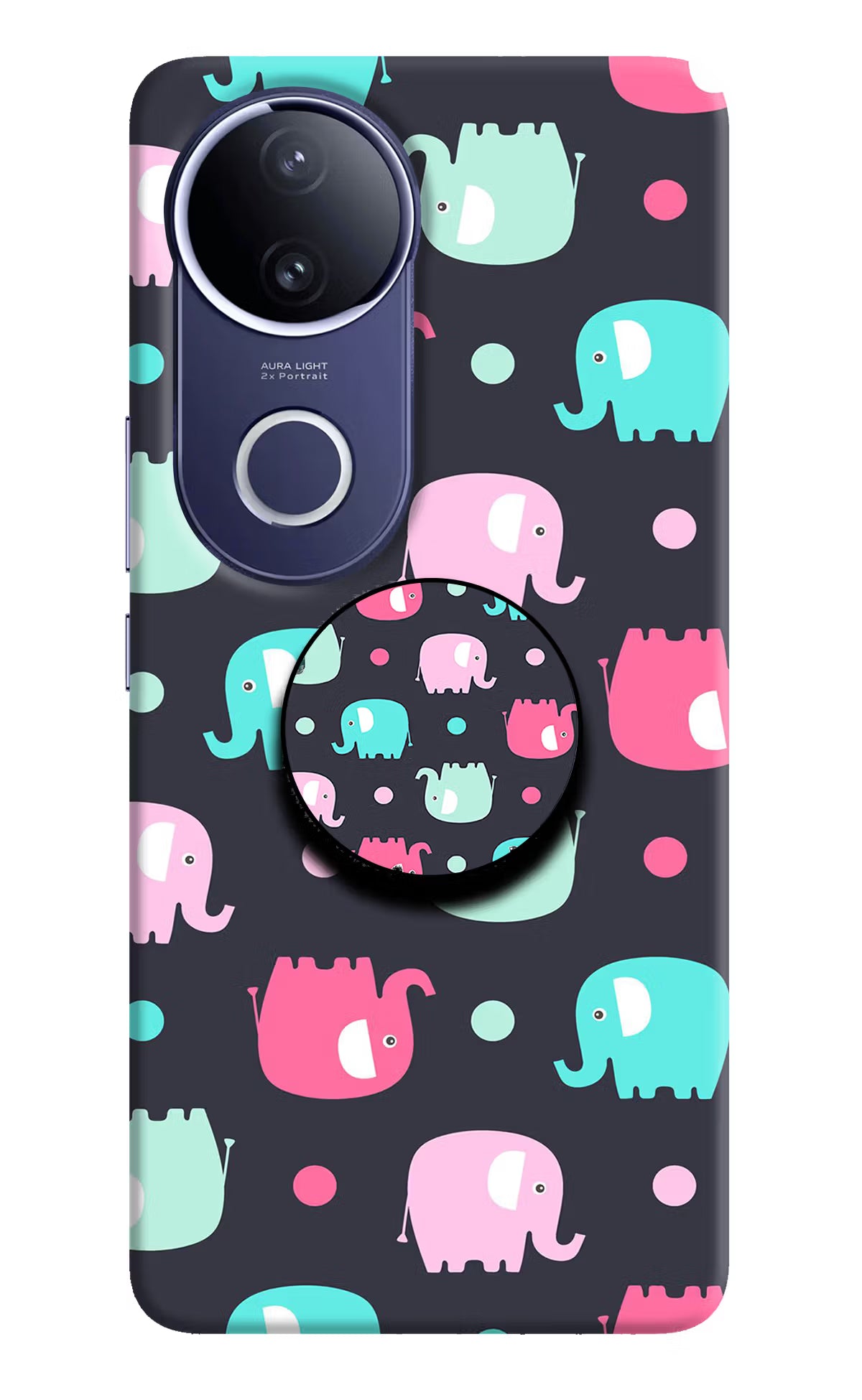 Baby Elephants Vivo V50e 5G Pop Case - Baby Elephants Vivo V50e 5G Pop Case by Casekaro Baby Elephants Vivo V50e 5G Pop Case by Casekaro