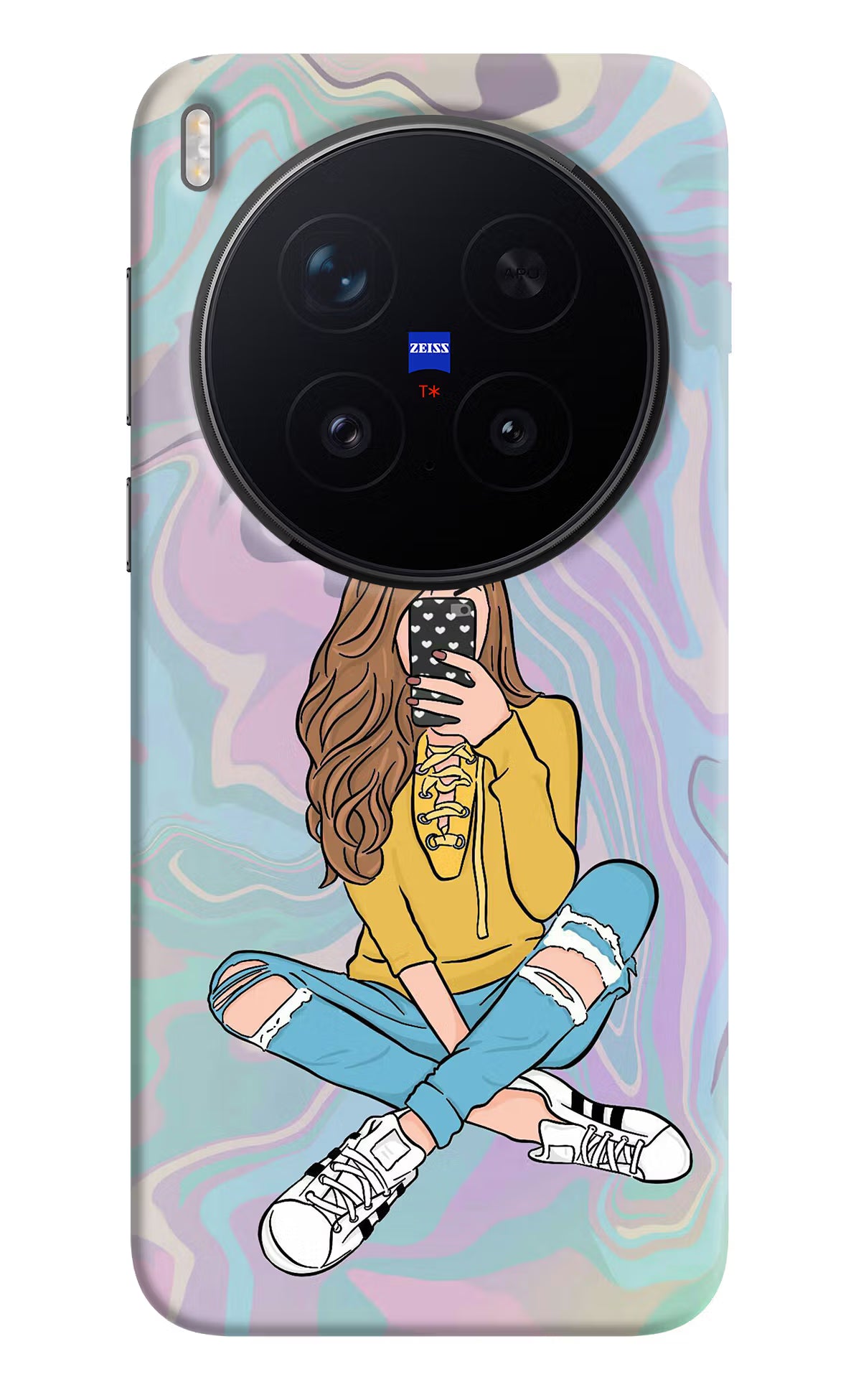 Selfie Girl Vivo X300 Pro Back Cover - Selfie Girl Vivo X300 Pro Back Cover Selfie Girl Vivo X300 Pro Back Cover