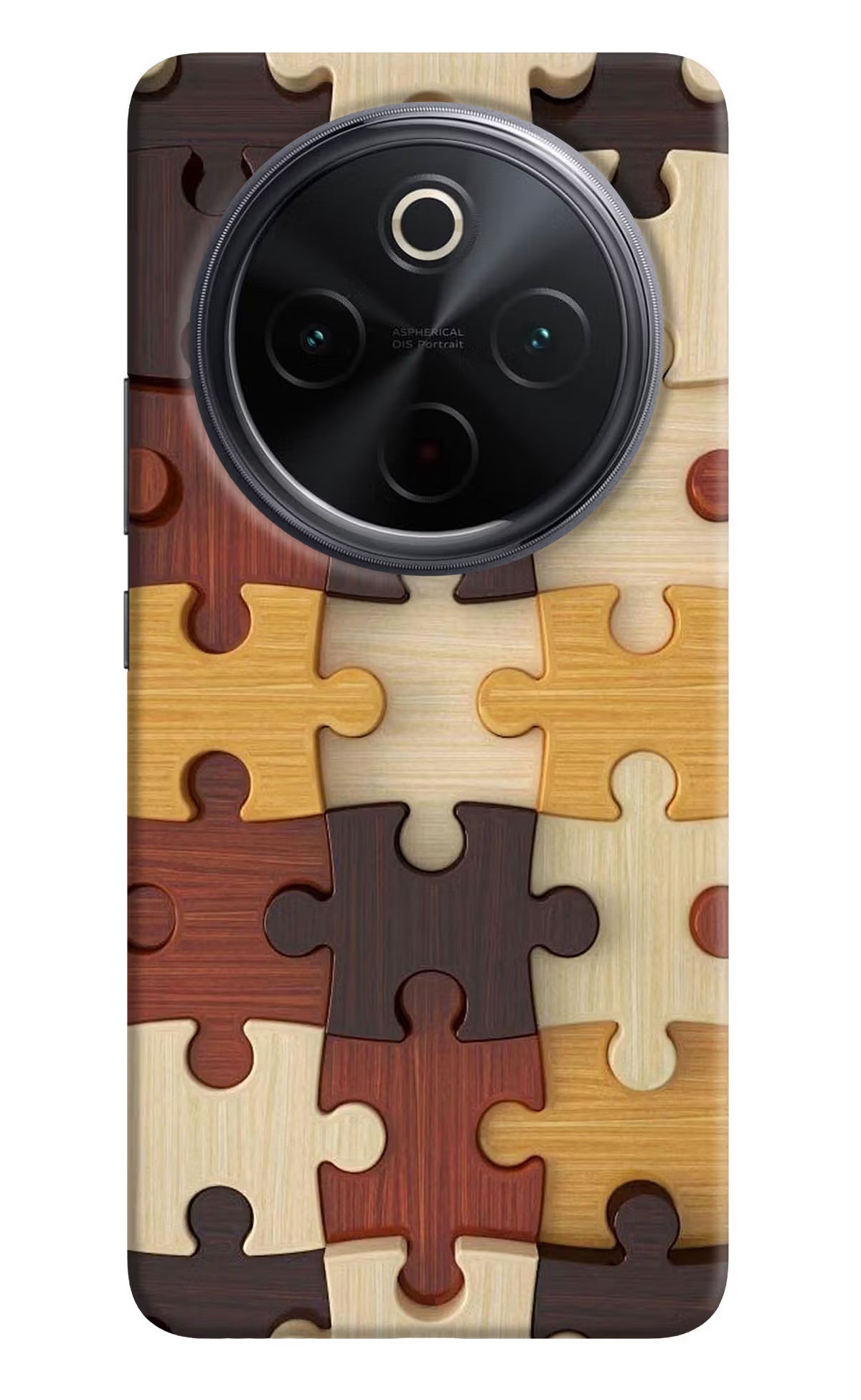 Wooden Puzzle iQOO Z10 5G Back Cover - Wooden Puzzle iQOO Z10 5G Hard Case Back Cover by Casekaro Wooden Puzzle iQOO Z10 5G Hard Case Back Cover by Casekaro