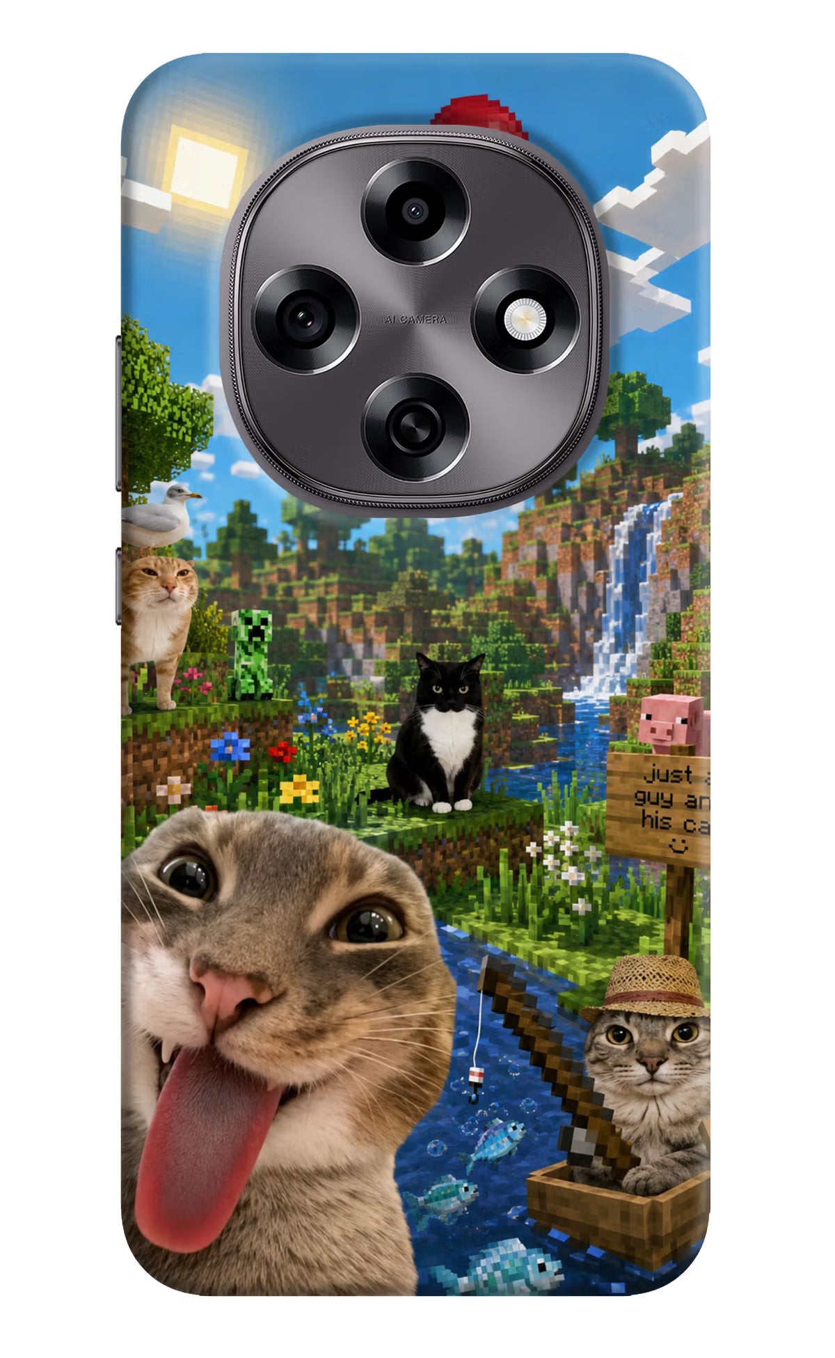 Minecraft Cat Chaos Oppo F31 Pro 5G Back Cover - Minecraft Cat Chaos Oppo F31 Pro 5G Back Cover Minecraft Cat Chaos Oppo F31 Pro 5G Back Cover