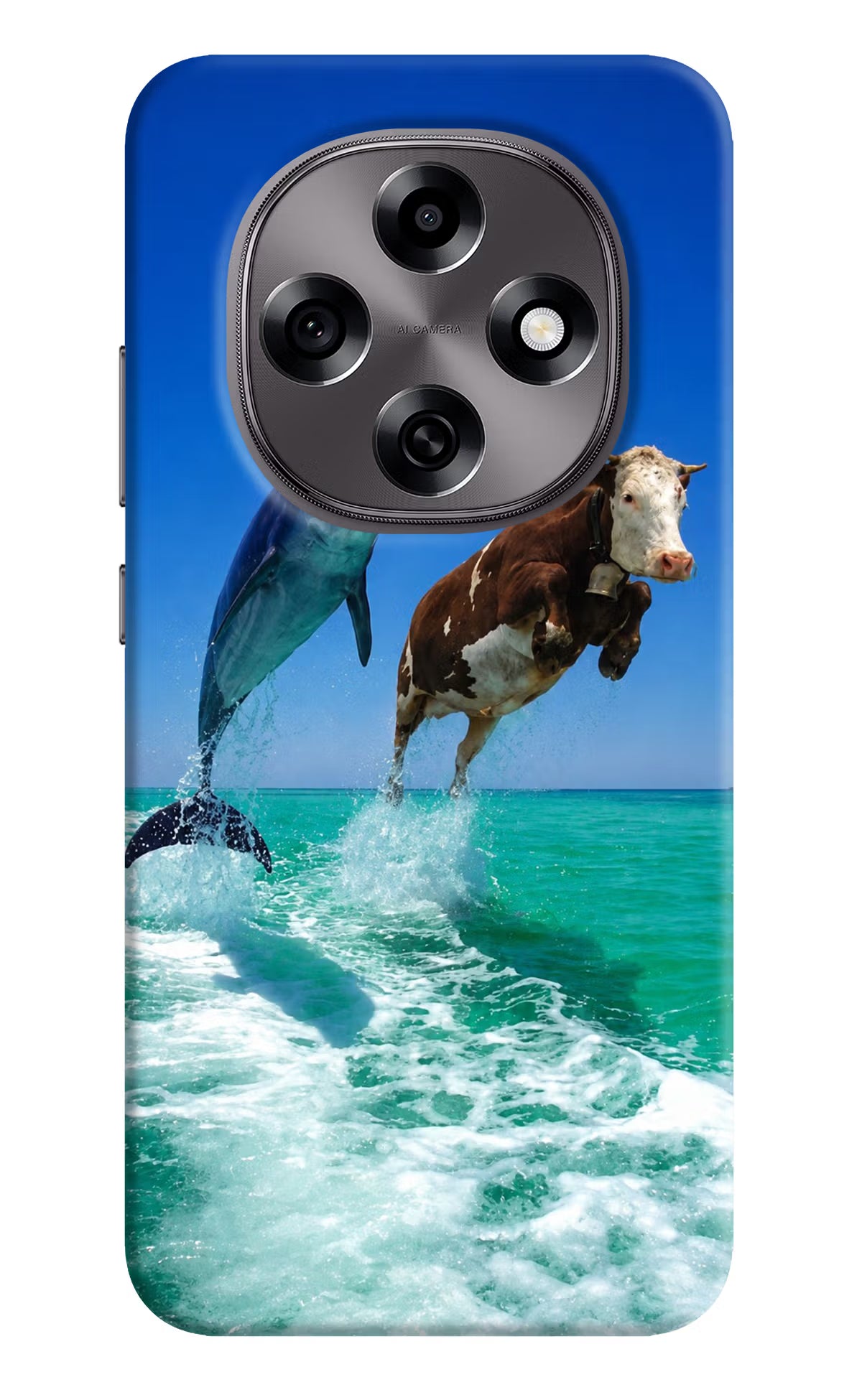 Dolphin vs Cow Oppo F31 Pro 5G Back Cover - Dolphin vs Cow Oppo F31 Pro 5G Back Cover Dolphin vs Cow Oppo F31 Pro 5G Back Cover
