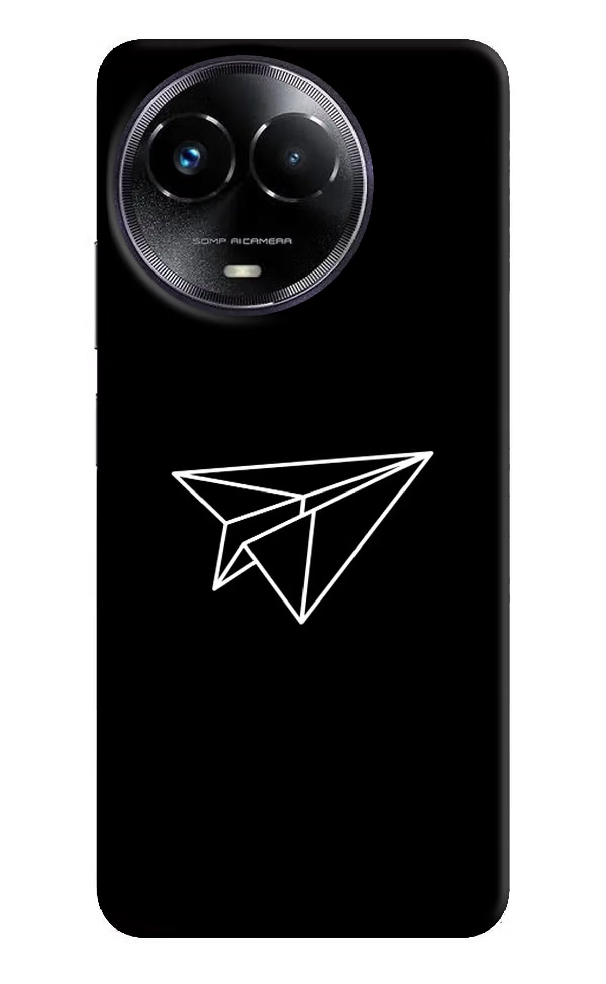 Paper Plane White Realme Narzo 60x Back Cover - Paper Plane White Realme Narzo 60x Hard Case Back Cover by Casekaro Paper Plane White Realme Narzo 60x Hard Case Back Cover by Casekaro