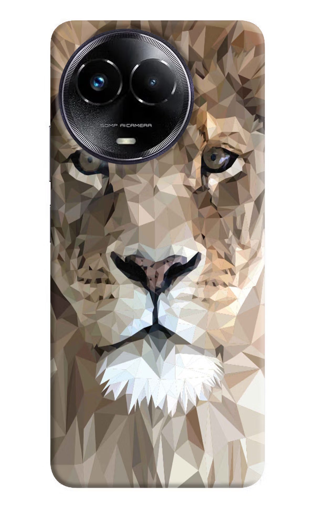 Lion Art Realme Narzo 60x Back Cover - Lion Art Realme Narzo 60x Hard Case Back Cover by Casekaro Lion Art Realme Narzo 60x Hard Case Back Cover by Casekaro
