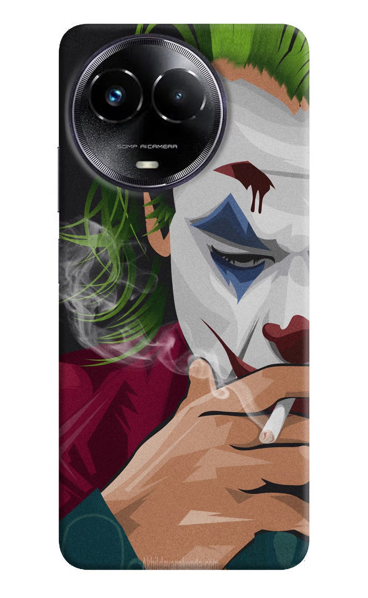 Joker Smoking Realme Narzo 60x Back Cover - Joker Smoking Realme Narzo 60x Hard Case Back Cover by Casekaro Joker Smoking Realme Narzo 60x Hard Case Back Cover by Casekaro