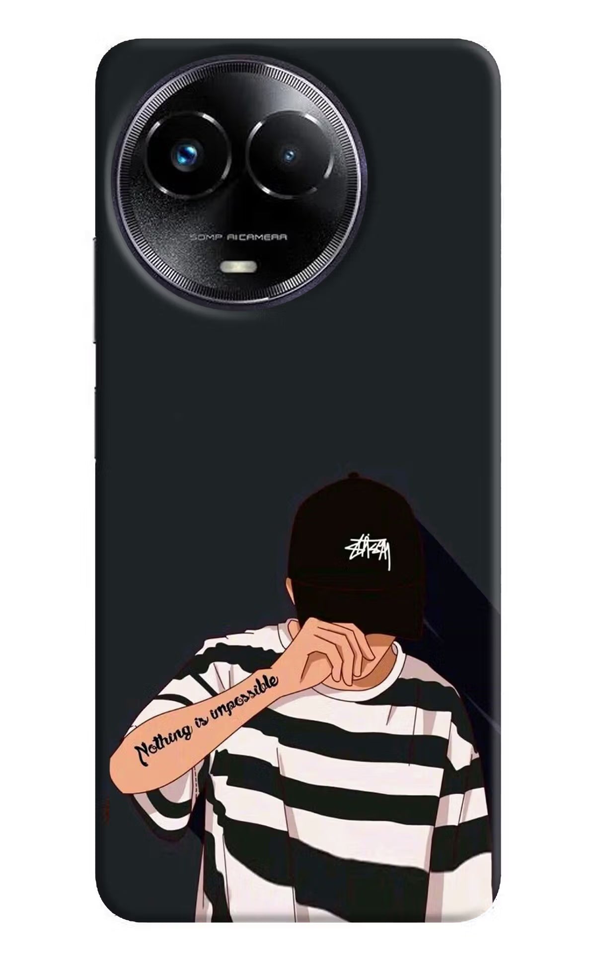 Aesthetic Boy Realme Narzo 60x Back Cover - Aesthetic Boy Realme Narzo 60x Hard Case Back Cover by Casekaro Aesthetic Boy Realme Narzo 60x Hard Case Back Cover by Casekaro
