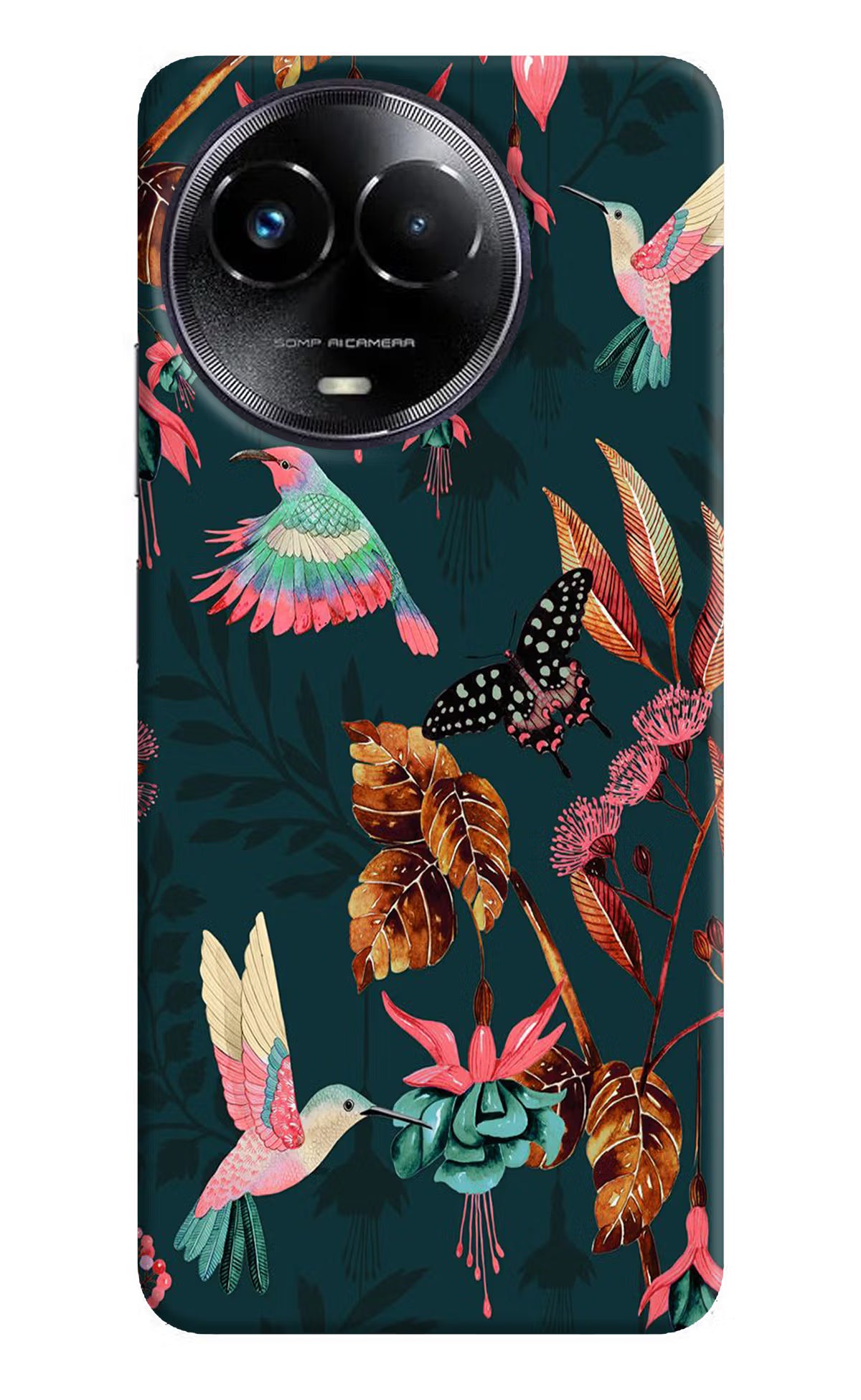 Birds Realme Narzo 60x Back Cover - Birds Realme Narzo 60x Hard Case Back Cover by Casekaro Birds Realme Narzo 60x Hard Case Back Cover by Casekaro