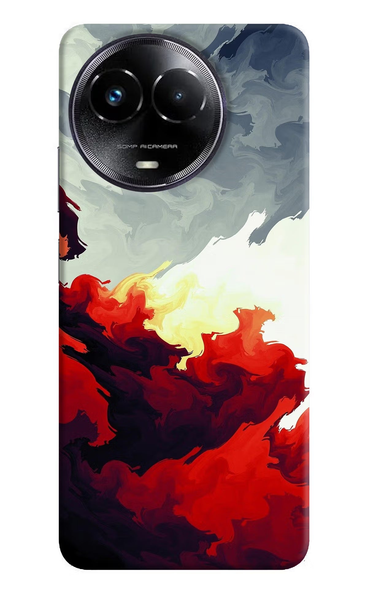 Fire Cloud Realme Narzo 60x Back Cover - Fire Cloud Realme Narzo 60x Hard Case Back Cover by Casekaro Fire Cloud Realme Narzo 60x Hard Case Back Cover by Casekaro