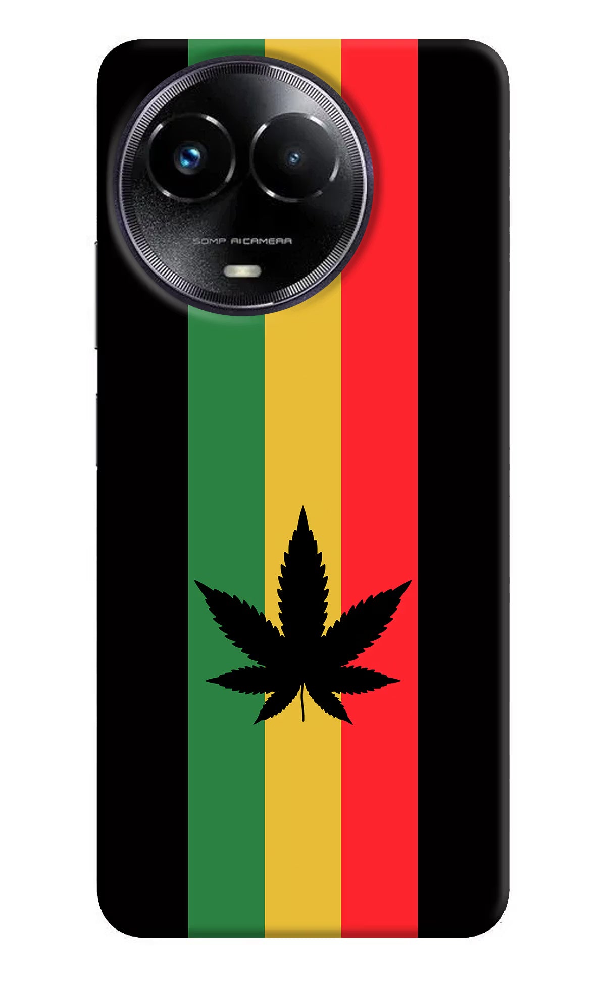 Weed Flag Realme Narzo 60x Back Cover - Weed Flag Realme Narzo 60x Hard Case Back Cover by Casekaro Weed Flag Realme Narzo 60x Hard Case Back Cover by Casekaro