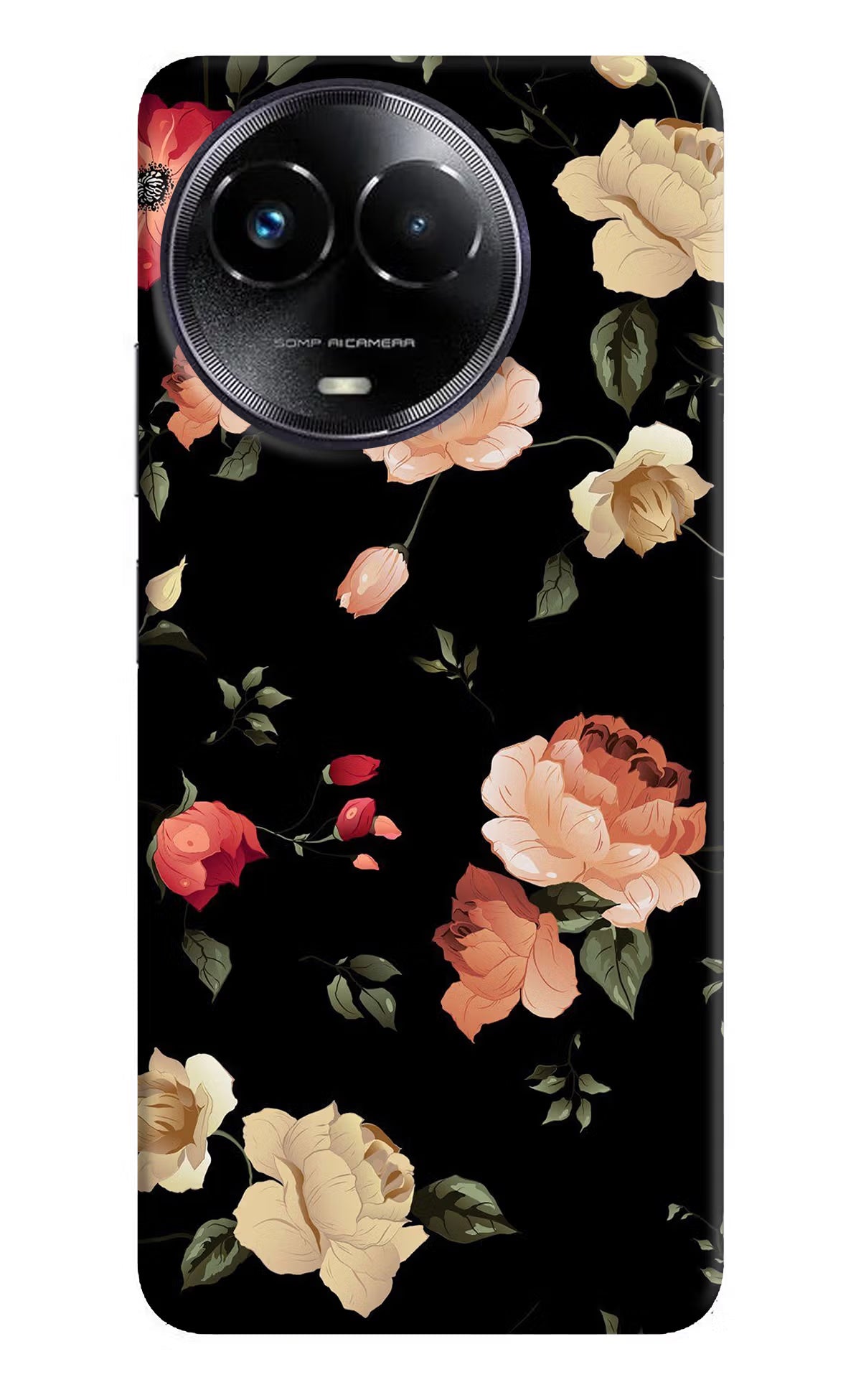 Flowers Realme Narzo 60x Back Cover - Flowers Realme Narzo 60x Hard Case Back Cover by Casekaro Flowers Realme Narzo 60x Hard Case Back Cover by Casekaro