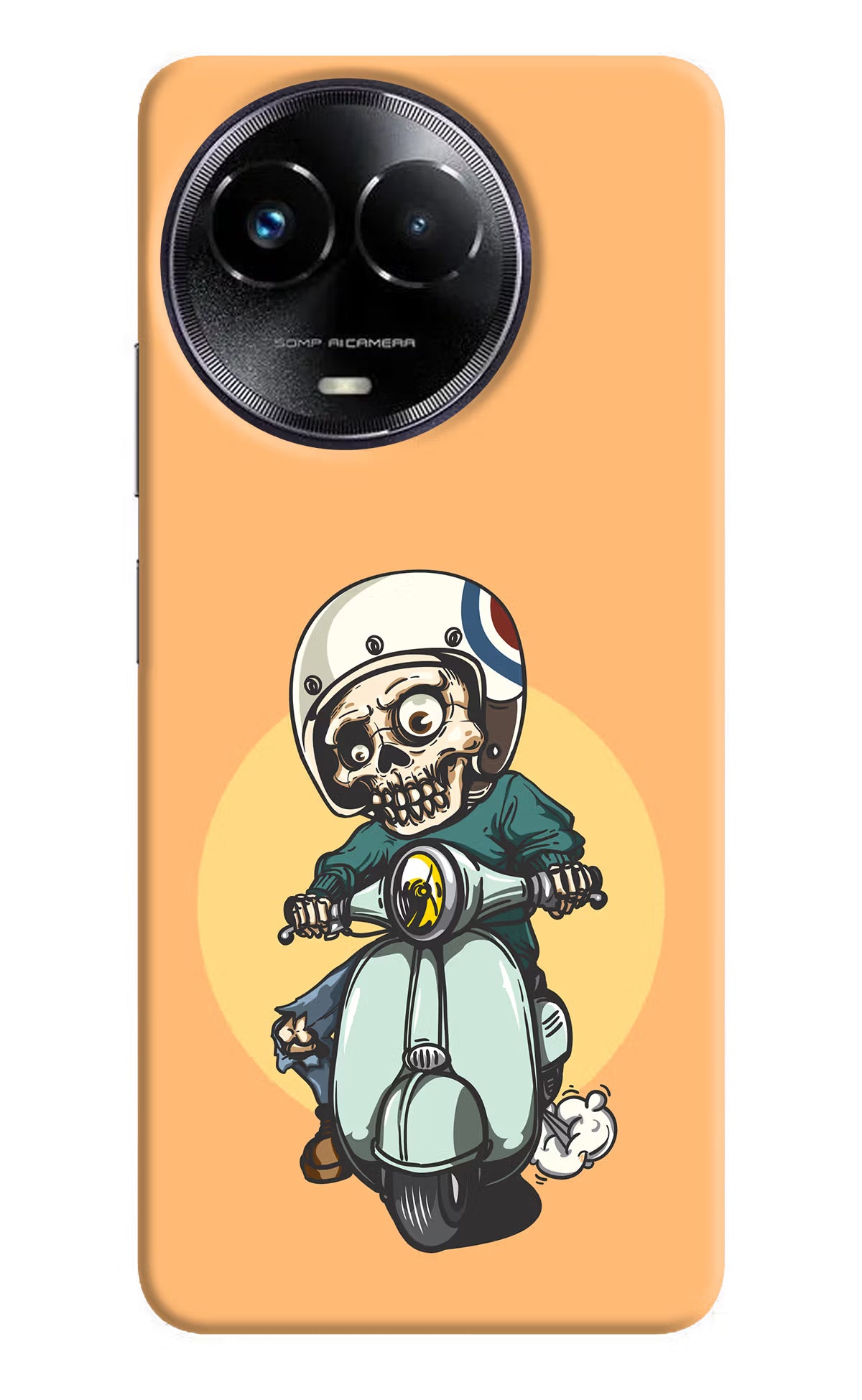 Undead Biker Realme Narzo 60x Back Cover - Undead Biker Realme Narzo 60x Hard Case Back Cover by Casekaro Undead Biker Realme Narzo 60x Hard Case Back Cover by Casekaro