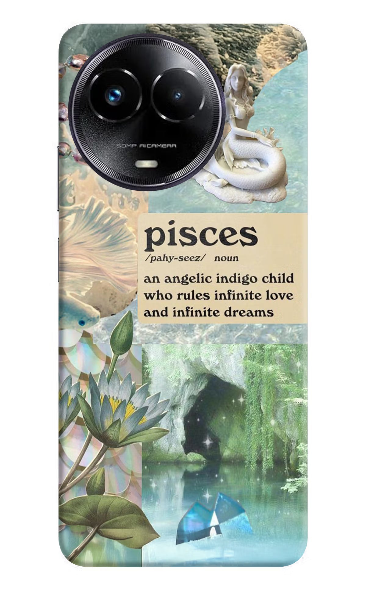 Pisces Zodiac Realme Narzo 60x Back Cover - Pisces Zodiac Realme Narzo 60x Hard Case Back Cover by Casekaro Pisces Zodiac Realme Narzo 60x Hard Case Back Cover by Casekaro