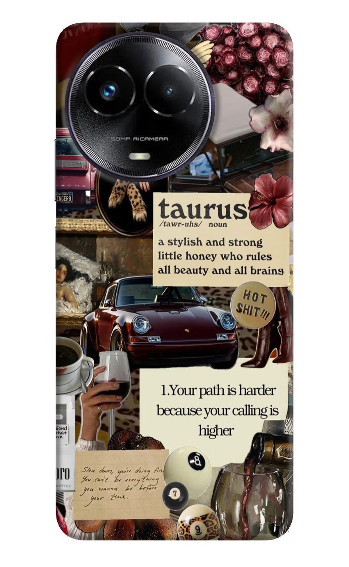 Taurus Zodiac Realme Narzo 60x Back Cover - Taurus Zodiac Realme Narzo 60x Hard Case Back Cover by Casekaro Taurus Zodiac Realme Narzo 60x Hard Case Back Cover by Casekaro
