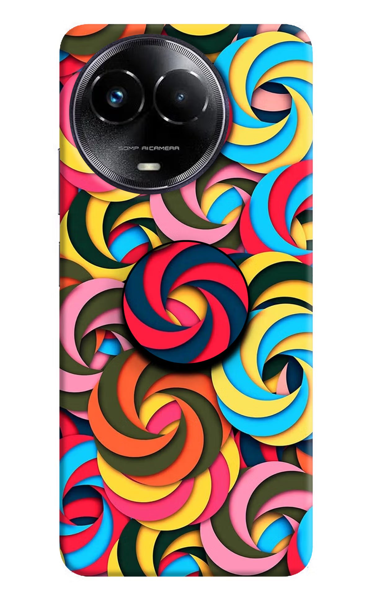 Spiral Pattern Realme Narzo 60x Pop Case - Spiral Pattern Realme Narzo 60x Pop Case by Casekaro Spiral Pattern Realme Narzo 60x Pop Case by Casekaro
