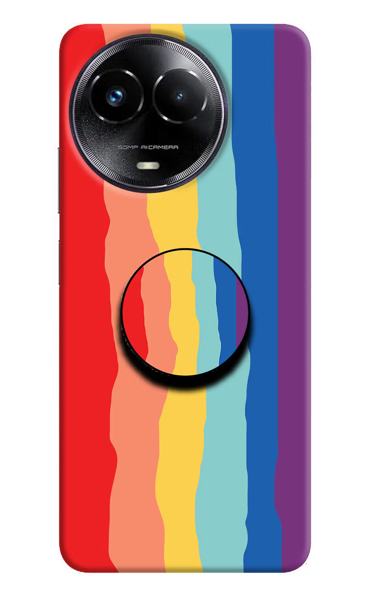 Rainbow Realme Narzo 60x Pop Case - Rainbow Realme Narzo 60x Pop Case by Casekaro Rainbow Realme Narzo 60x Pop Case by Casekaro