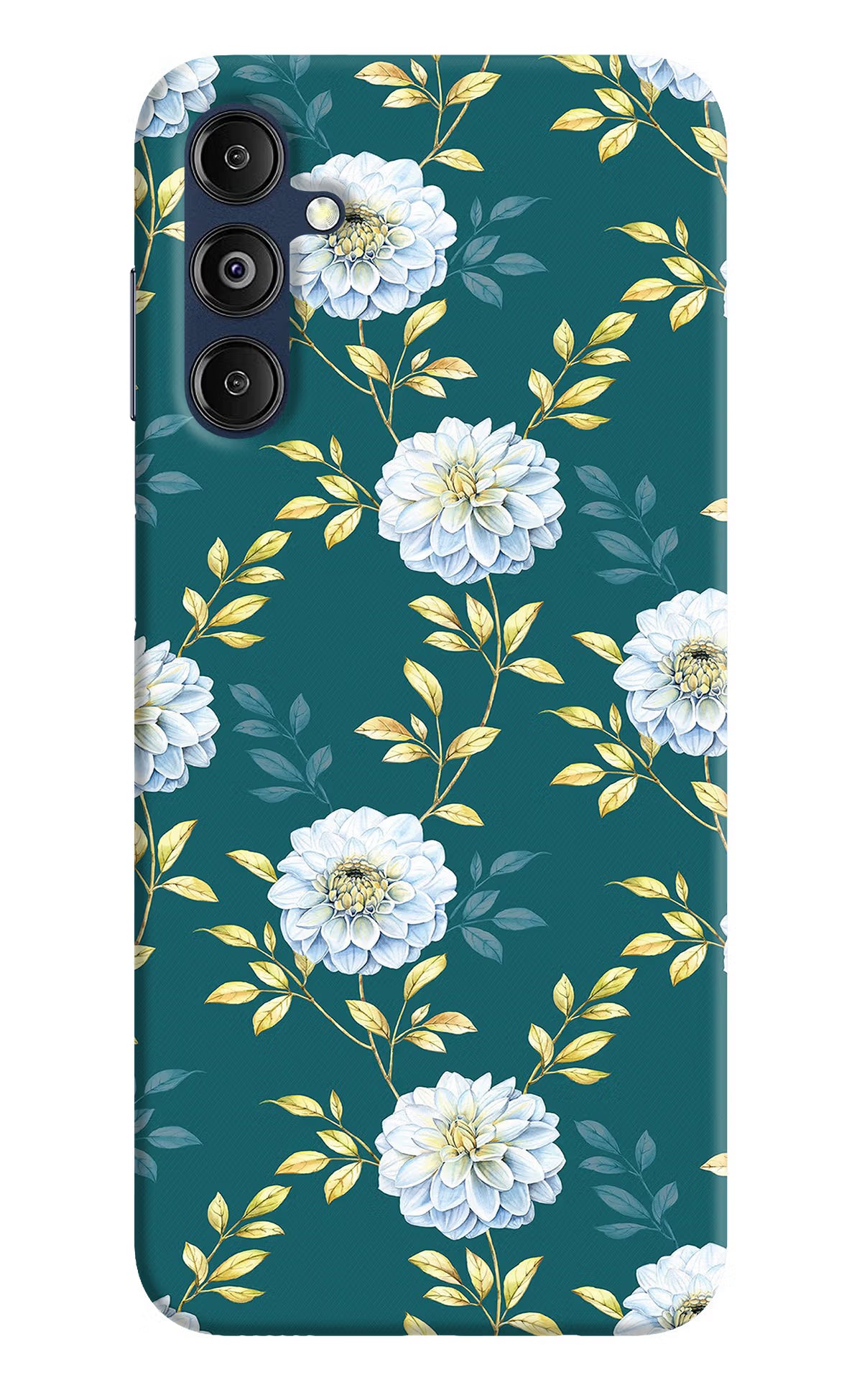Flowers Samsung M14 5G Back Cover - Flowers Samsung M14 5G Hard Case Back Cover by Casekaro Flowers Samsung M14 5G Hard Case Back Cover by Casekaro