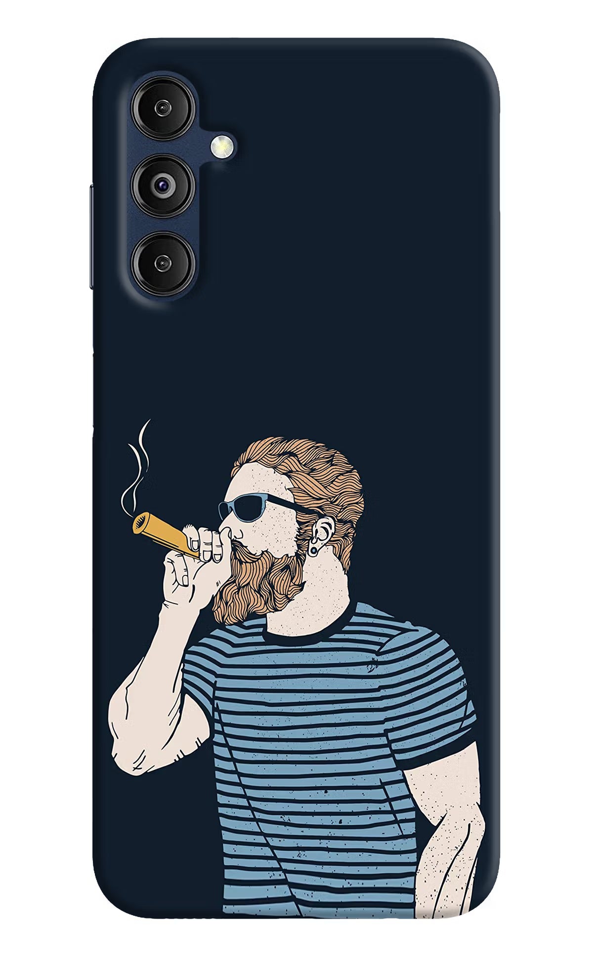 Smoking Samsung M14 5G Back Cover - Smoking Samsung M14 5G Hard Case Back Cover by Casekaro Smoking Samsung M14 5G Hard Case Back Cover by Casekaro