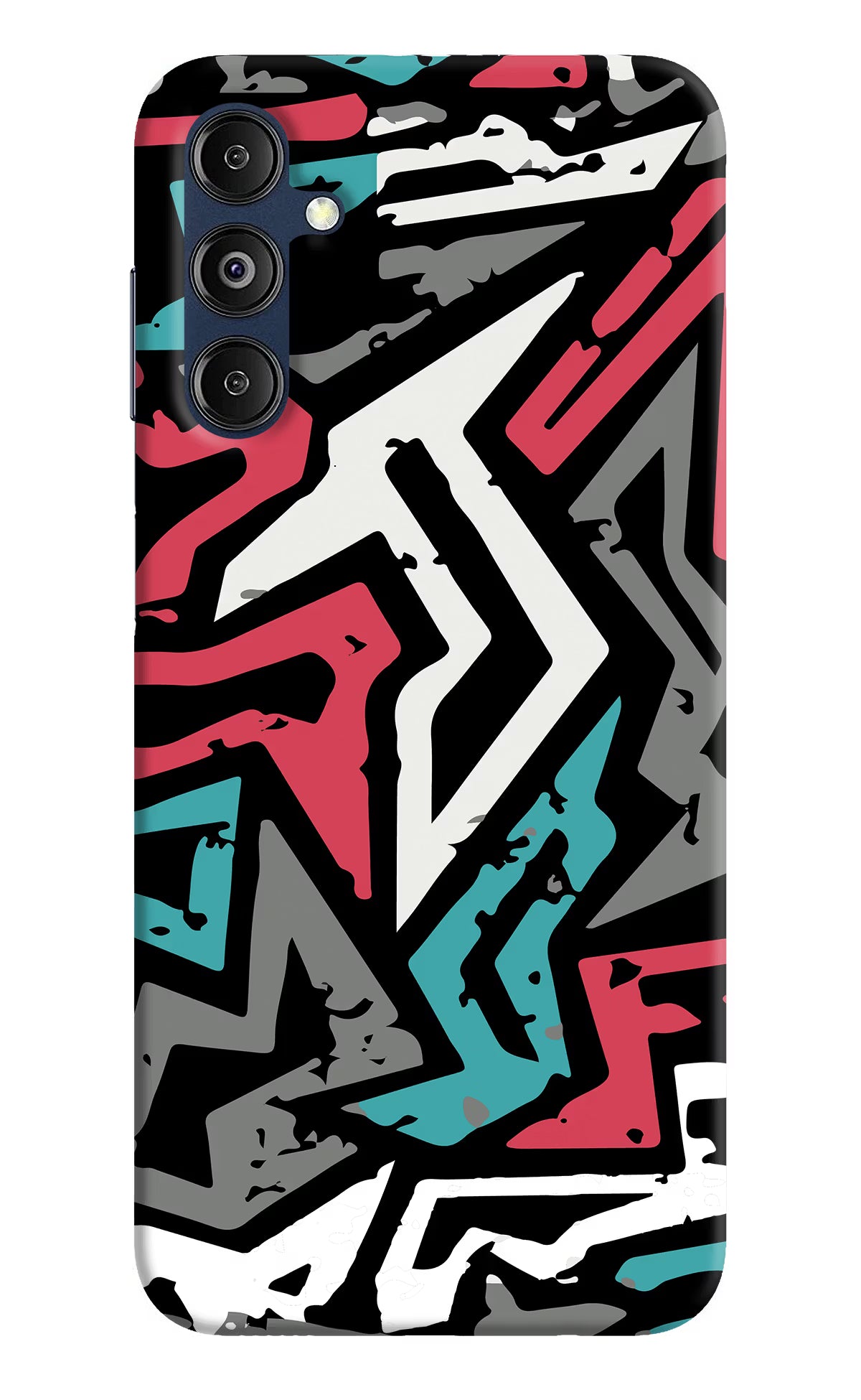Geometric Graffiti Samsung M14 5G Back Cover - Geometric Graffiti Samsung M14 5G Hard Case Back Cover by Casekaro Geometric Graffiti Samsung M14 5G Hard Case Back Cover by Casekaro
