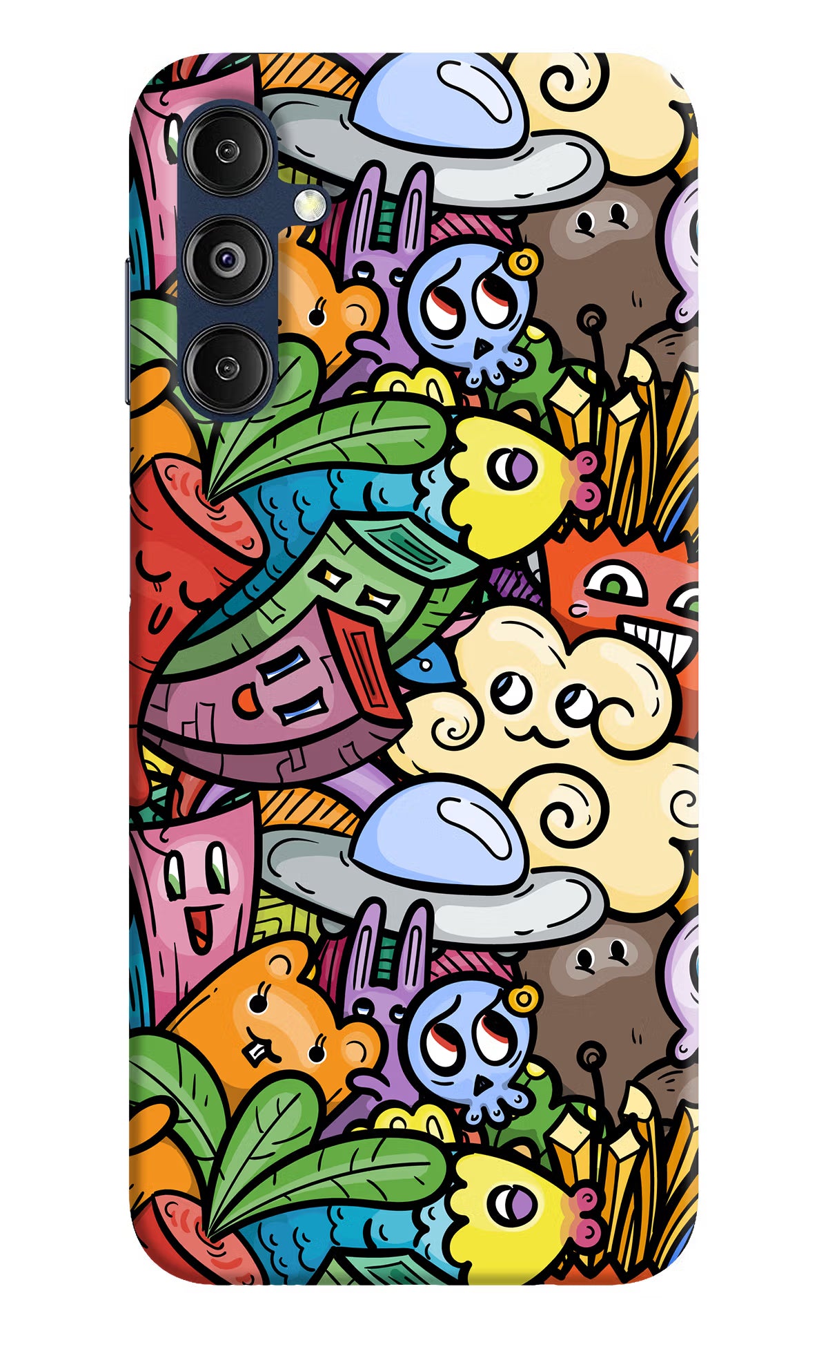 Veggie Doodle Samsung M14 5G Back Cover - Veggie Doodle Samsung M14 5G Hard Case Back Cover by Casekaro Veggie Doodle Samsung M14 5G Hard Case Back Cover by Casekaro