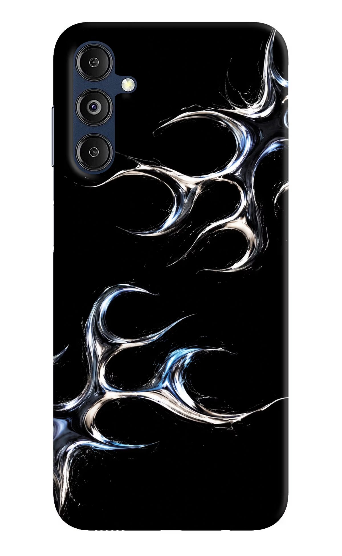 Chrome Tribal Samsung M14 5G Back Cover - Chrome Tribal Samsung M14 5G Hard Case Back Cover by Casekaro Chrome Tribal Samsung M14 5G Hard Case Back Cover by Casekaro