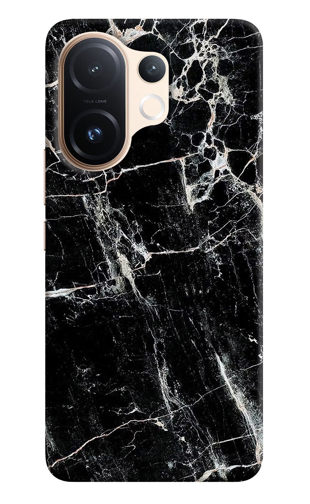 Black Marble Texture Vivo T4 Pro 5G Back Cover - Black Marble Texture Vivo T4 Pro 5G Hard Case Back Cover by Casekaro Black Marble Texture Vivo T4 Pro 5G Hard Case Back Cover by Casekaro