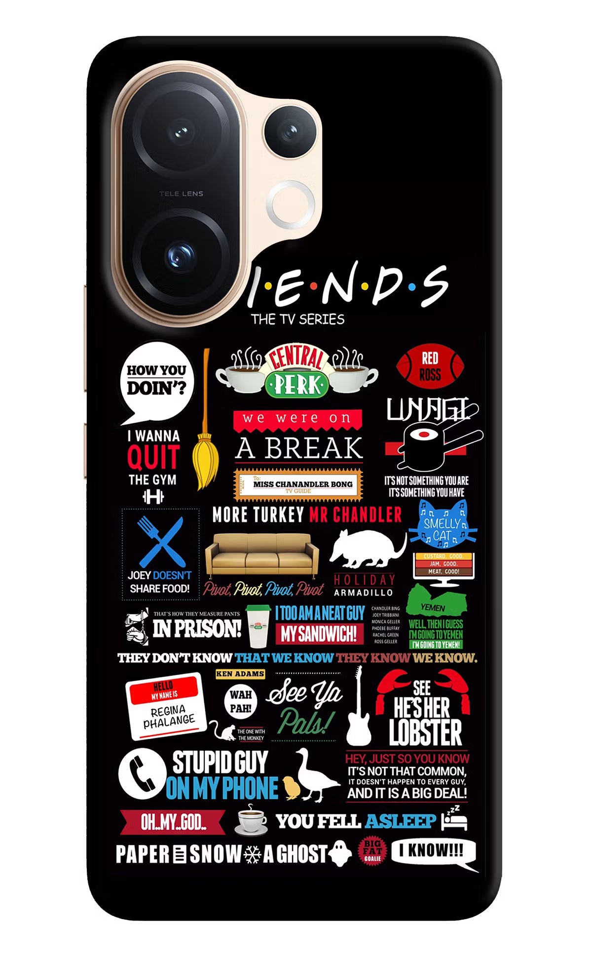 FRIENDS Vivo T4 Pro 5G Back Cover - FRIENDS Vivo T4 Pro 5G Hard Case Back Cover by Casekaro FRIENDS Vivo T4 Pro 5G Hard Case Back Cover by Casekaro