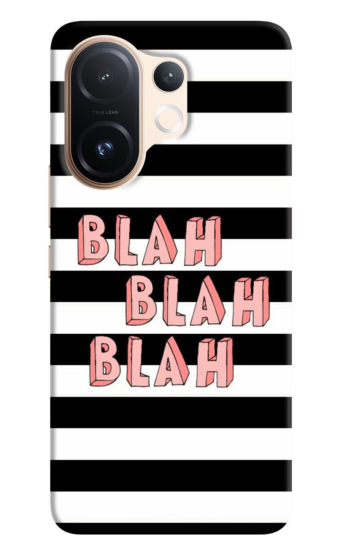 Blah Blah Blah Vivo T4 Pro 5G Back Cover - Blah Blah Blah Vivo T4 Pro 5G Hard Case Back Cover by Casekaro Blah Blah Blah Vivo T4 Pro 5G Hard Case Back Cover by Casekaro