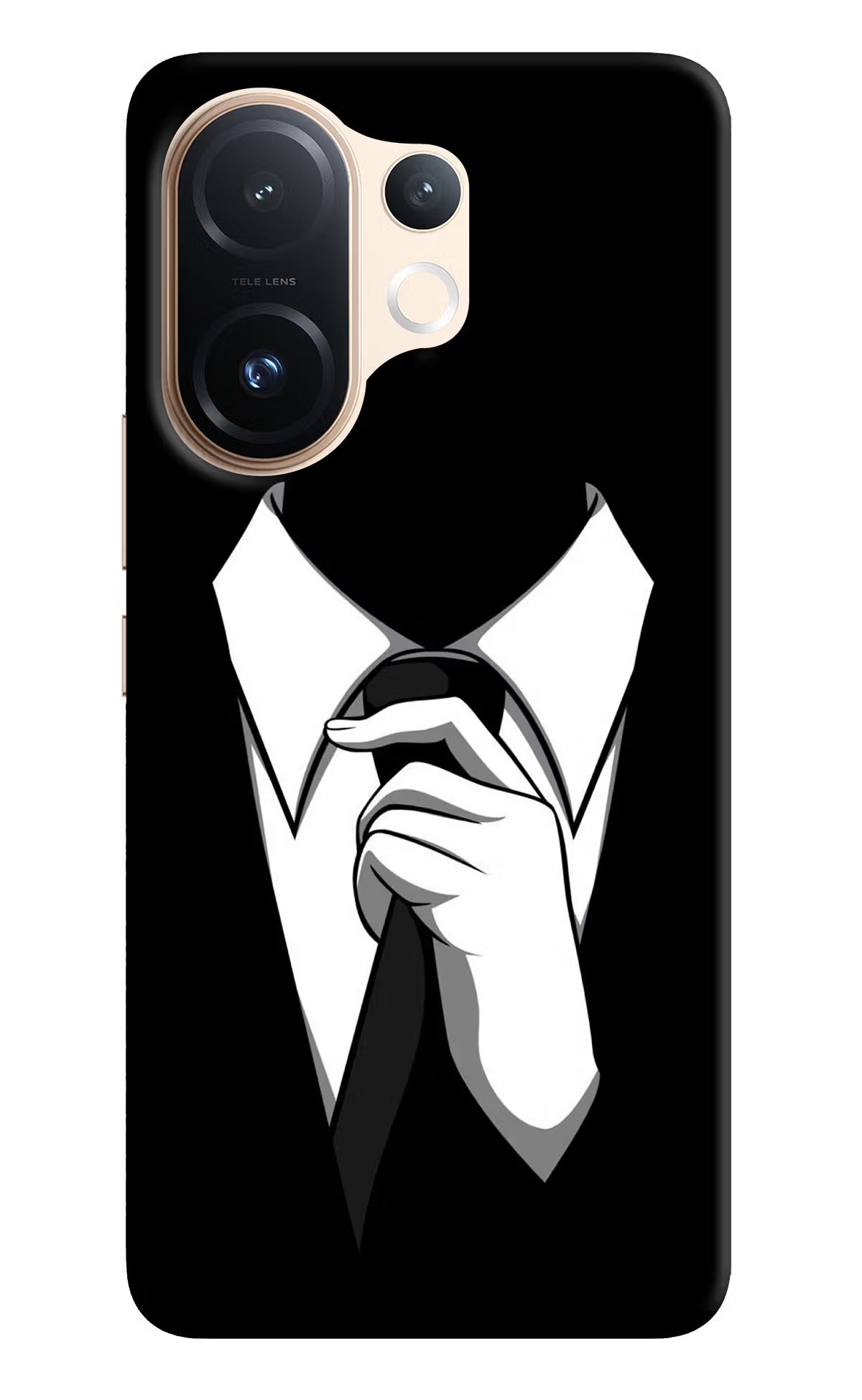 Black Tie Vivo T4 Pro 5G Back Cover - Black Tie Vivo T4 Pro 5G Hard Case Back Cover by Casekaro Black Tie Vivo T4 Pro 5G Hard Case Back Cover by Casekaro