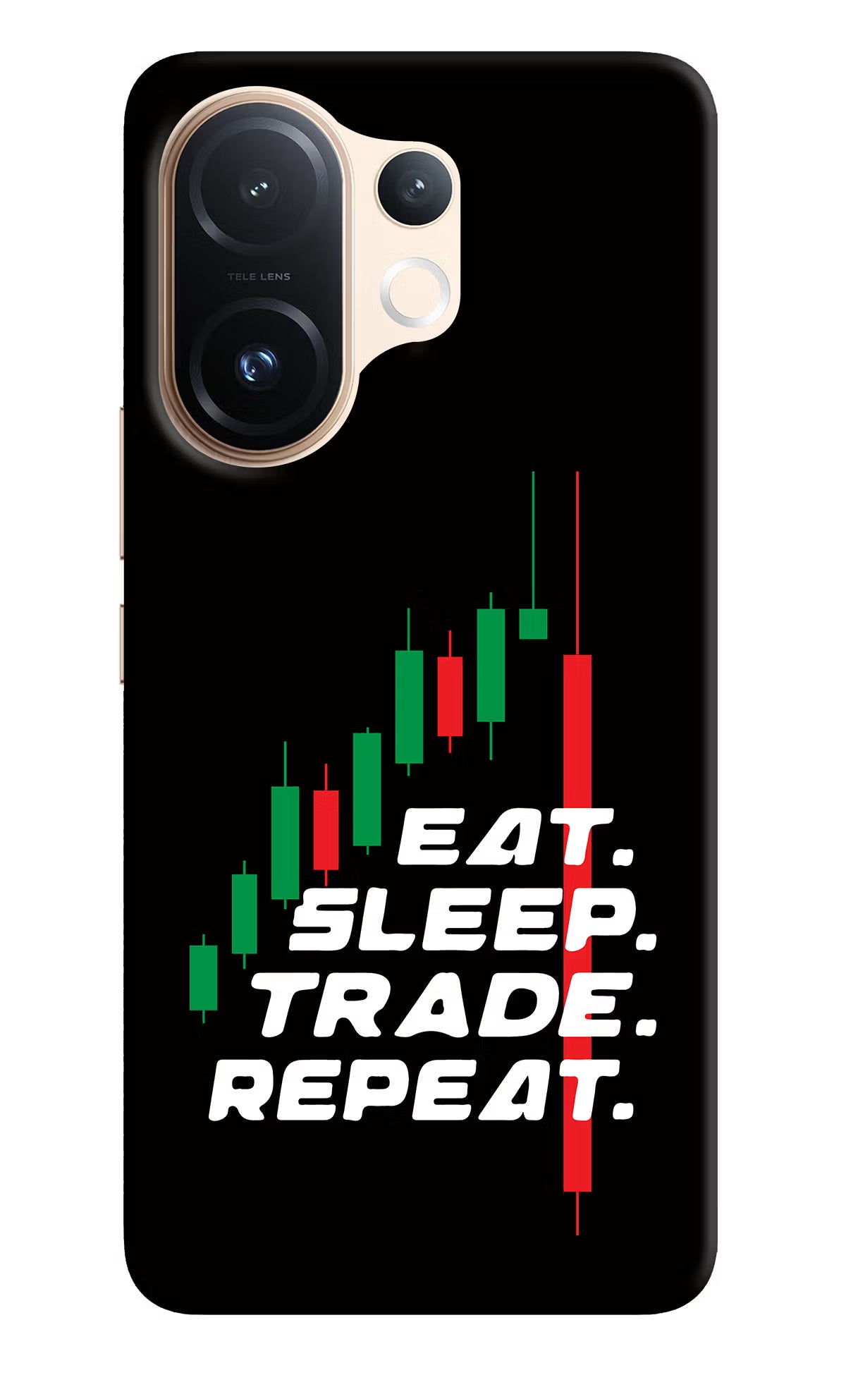 Eat Sleep Trade Repeat Vivo T4 Pro 5G Back Cover - Eat Sleep Trade Repeat Vivo T4 Pro 5G Hard Case Back Cover by Casekaro Eat Sleep Trade Repeat Vivo T4 Pro 5G Hard Case Back Cover by Casekaro