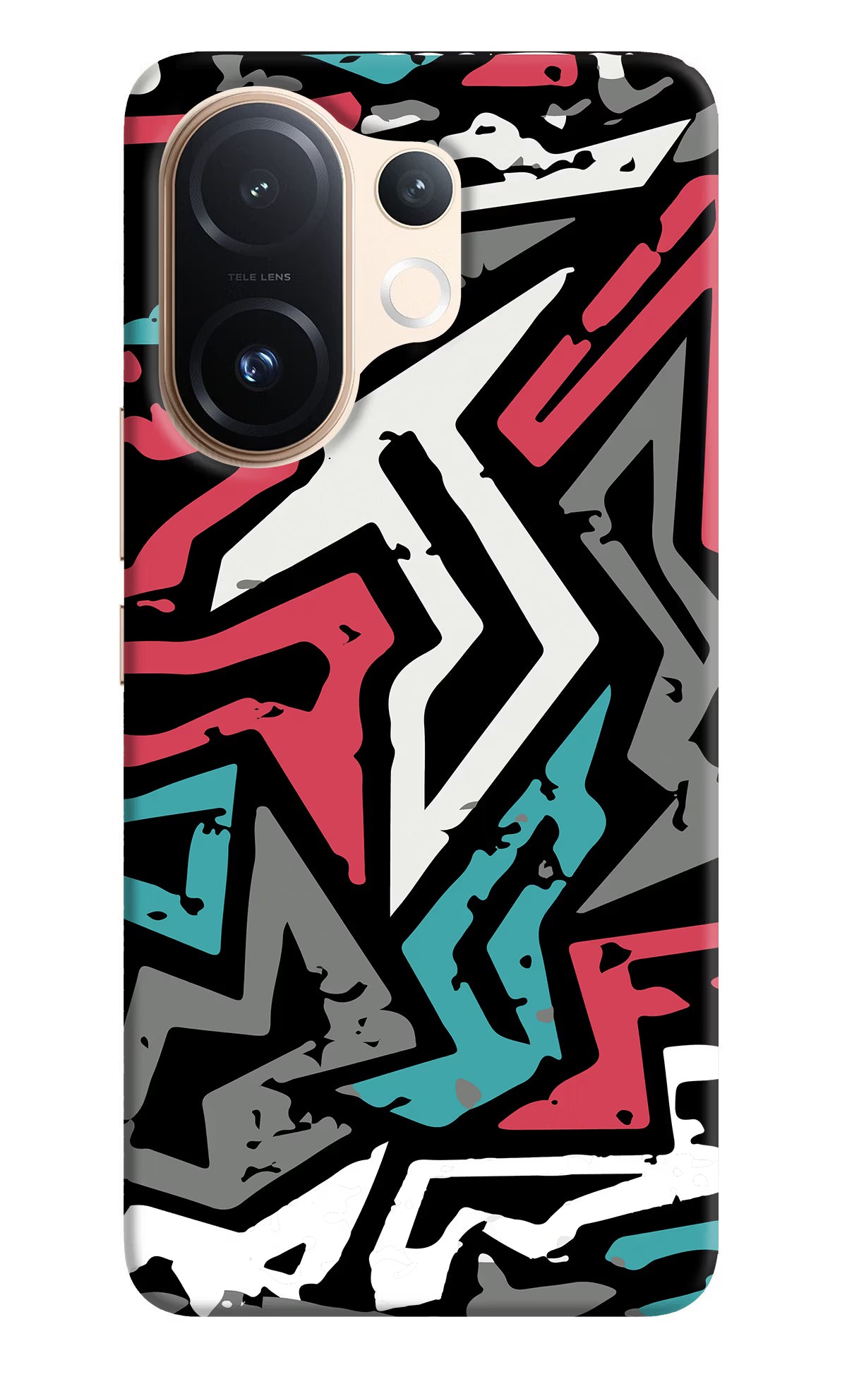 Geometric Graffiti Vivo T4 Pro 5G Back Cover - Geometric Graffiti Vivo T4 Pro 5G Hard Case Back Cover by Casekaro Geometric Graffiti Vivo T4 Pro 5G Hard Case Back Cover by Casekaro