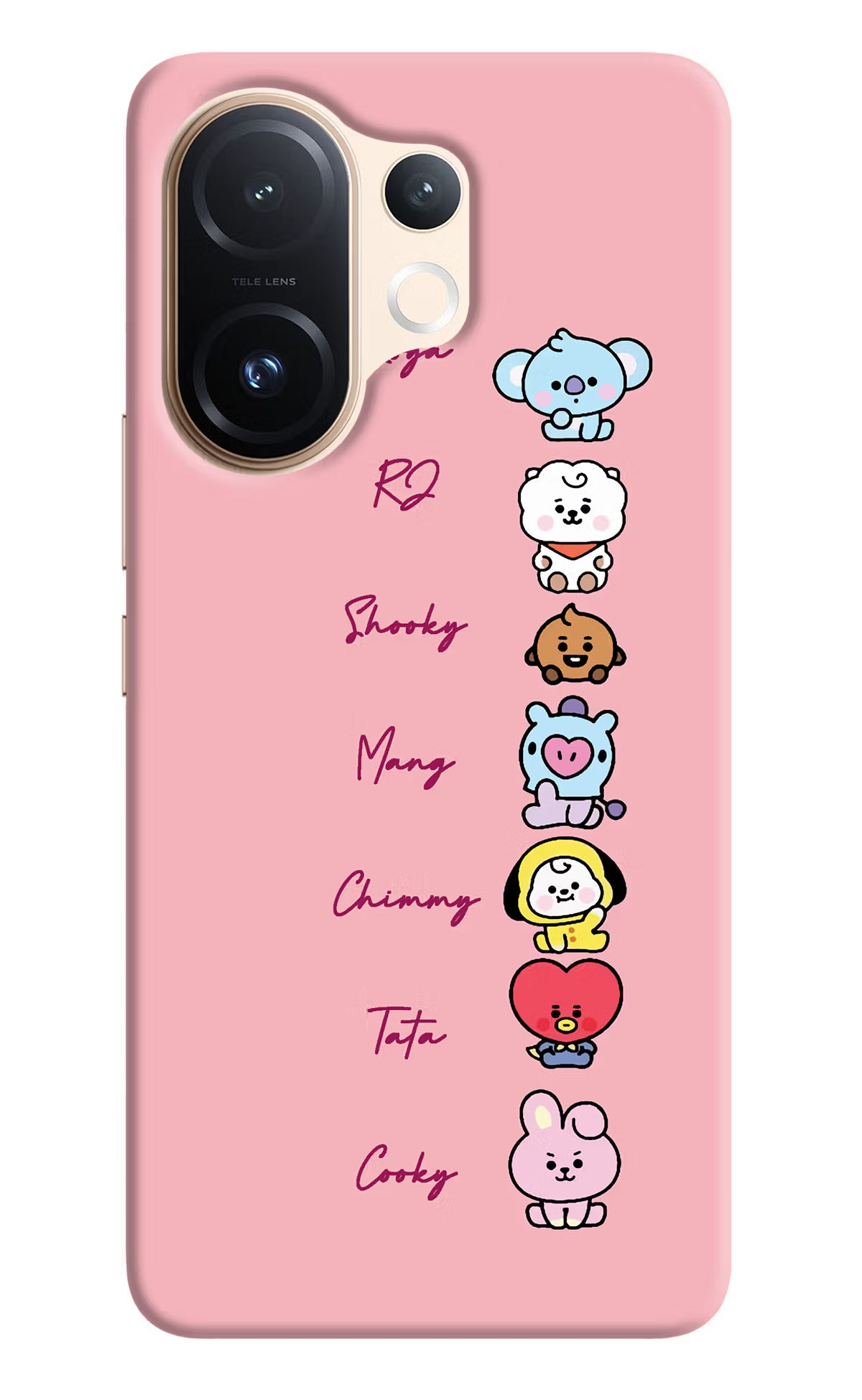 BTS names Vivo T4 Pro 5G Back Cover - BTS names Vivo T4 Pro 5G Hard Case Back Cover by Casekaro BTS names Vivo T4 Pro 5G Hard Case Back Cover by Casekaro