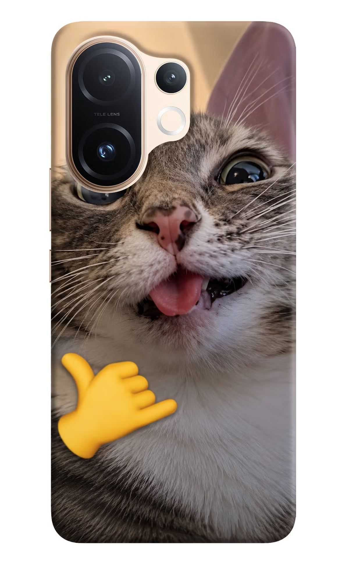 Silly Cat Call Vivo T4 Pro 5G Back Cover - Silly Cat Call Vivo T4 Pro 5G Hard Case Back Cover by Casekaro Silly Cat Call Vivo T4 Pro 5G Hard Case Back Cover by Casekaro