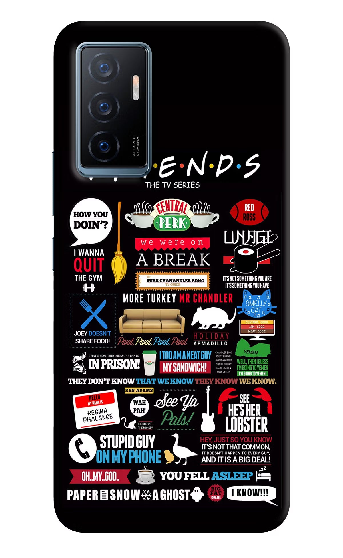 FRIENDS Vivo Y75 Back Cover - FRIENDS Vivo Y75 Back Cover FRIENDS Vivo Y75 Back Cover