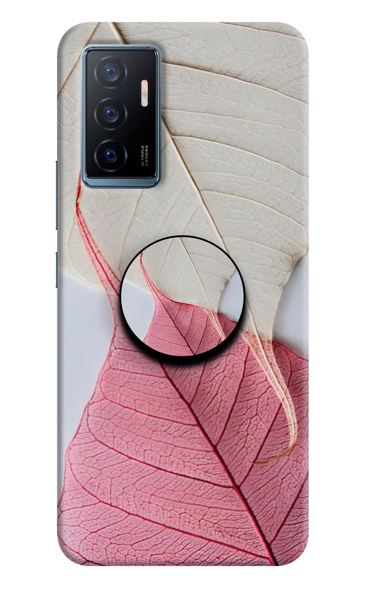 White Pink Leaf Vivo Y75 Pop Case - White Pink Leaf Vivo Y75 Pop Case White Pink Leaf Vivo Y75 Pop Case