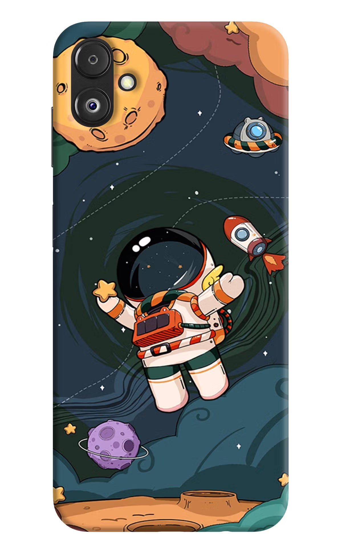 Cartoon Astronaut Samsung F14 5G Back Cover - Cartoon Astronaut Samsung F14 5G Back Cover Cartoon Astronaut Samsung F14 5G Back Cover