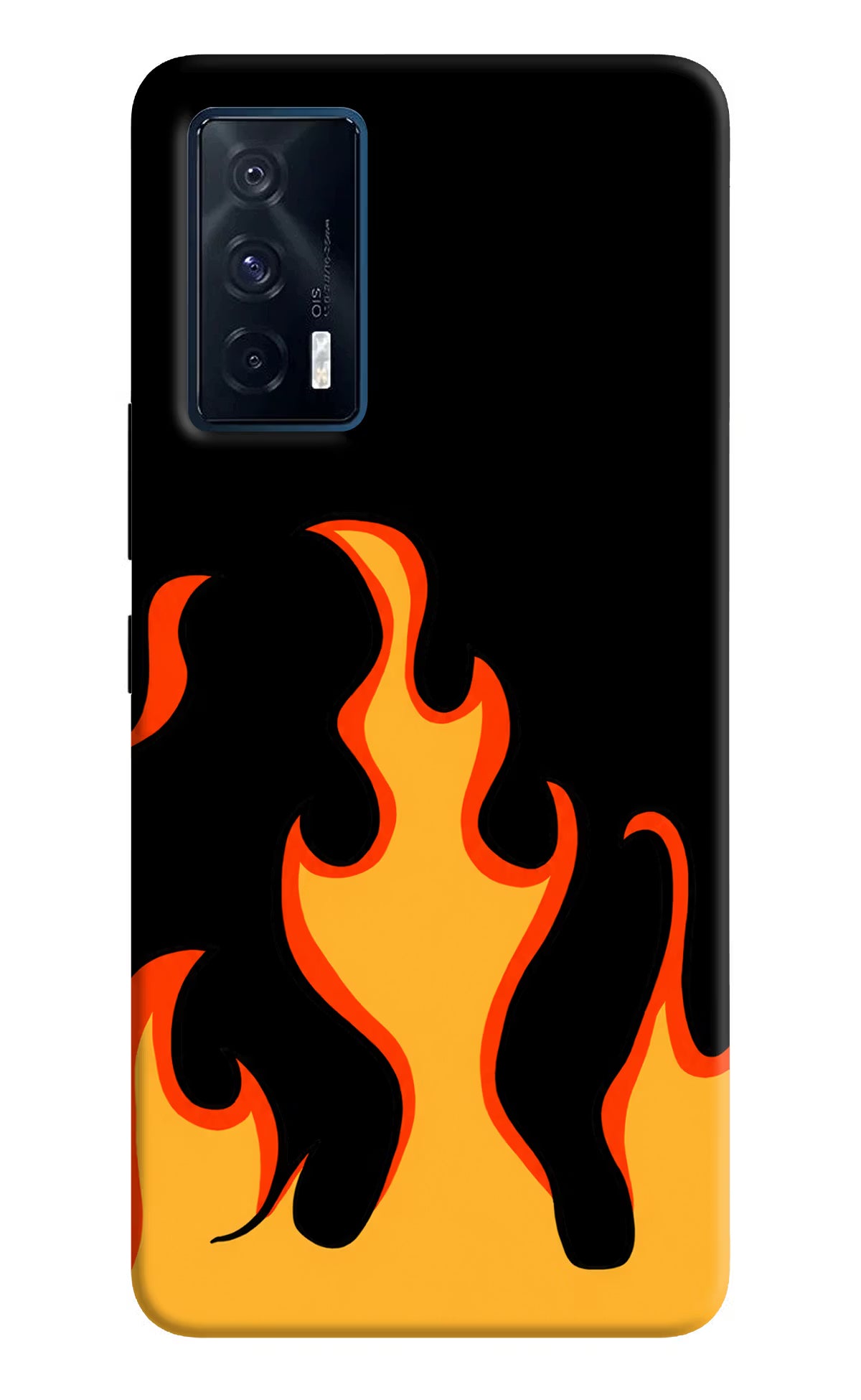 Fired Up – Black iQOO 7 5G Back Cover - Fired Up – Black iQOO 7 5G Hard Case Back Cover by Casekaro Fired Up – Black iQOO 7 5G Hard Case Back Cover by Casekaro