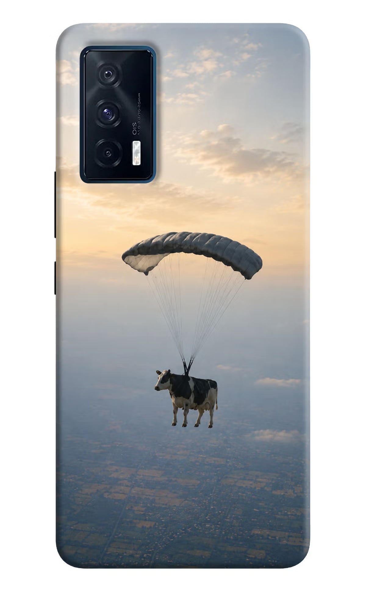 Skydiving Cow iQOO 7 5G Back Cover - Skydiving Cow iQOO 7 5G Back Cover Skydiving Cow iQOO 7 5G Back Cover