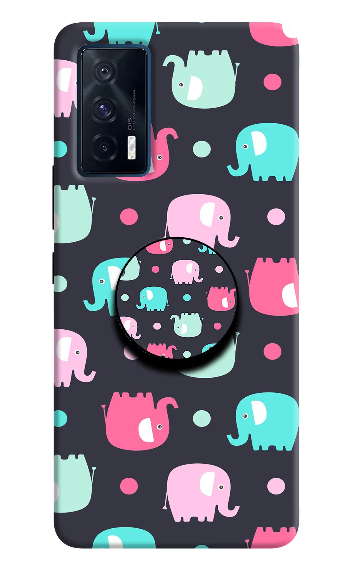 Baby Elephants iQOO 7 5G Pop Case - Baby Elephants iQOO 7 5G Pop Case Baby Elephants iQOO 7 5G Pop Case