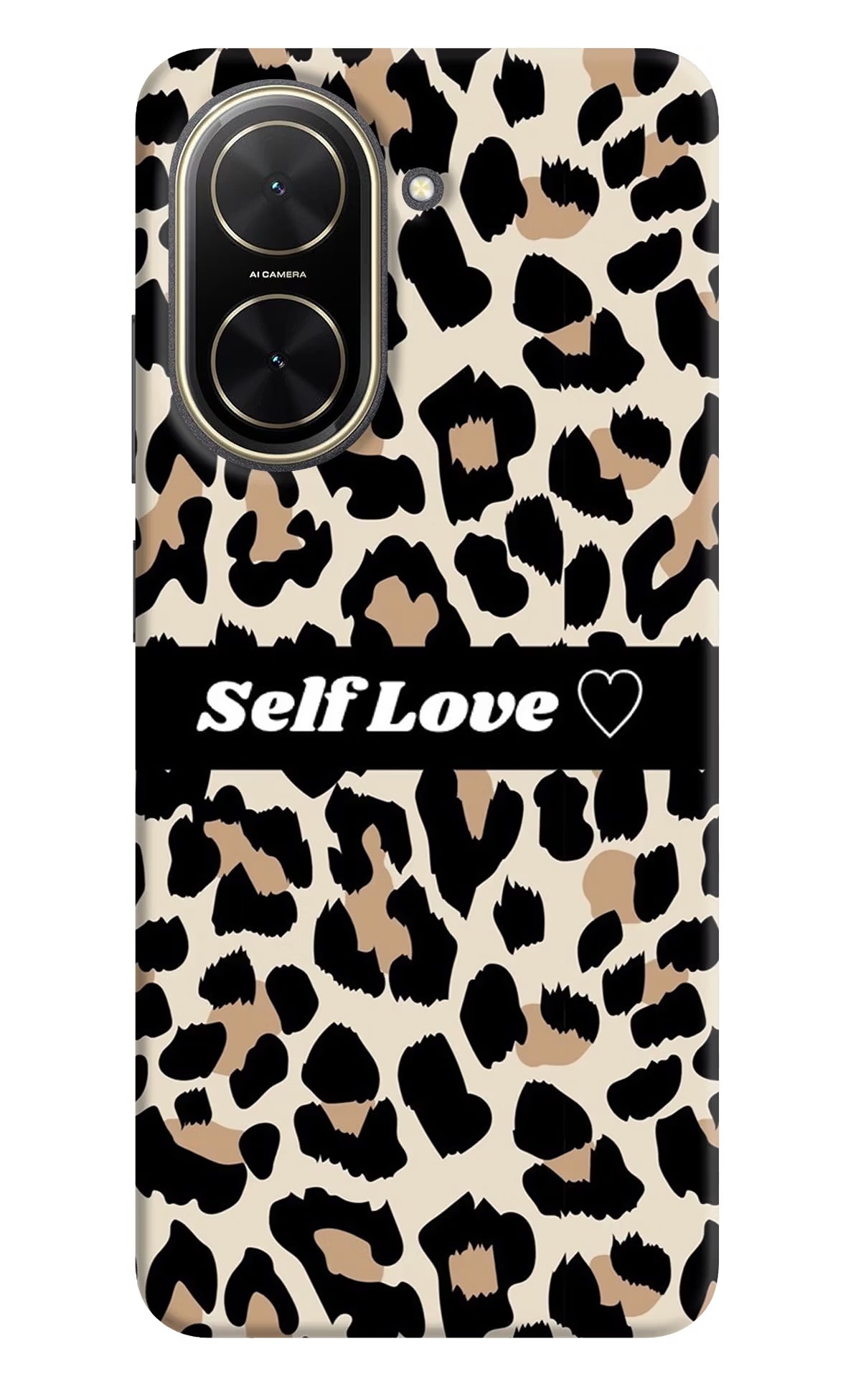 Leopard Print Self Love Poco C71 Back Cover - Leopard Print Self Love Poco C71 Back Cover Leopard Print Self Love Poco C71 Back Cover