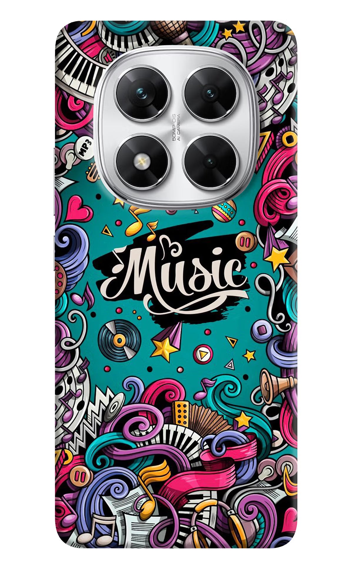 Music Graffiti Poco X7 5G Back Cover - Music Graffiti Poco X7 5G Back Cover Music Graffiti Poco X7 5G Back Cover