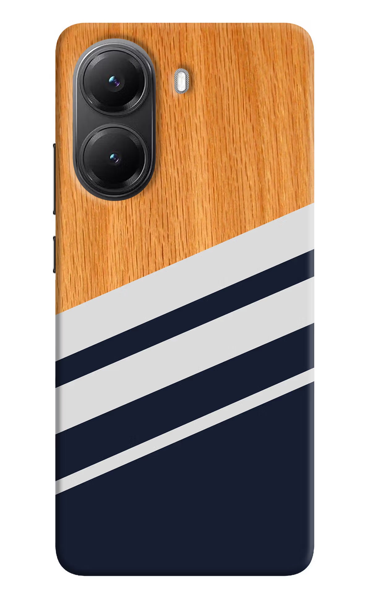 Blue and white wooden Poco X7 Pro 5G Back Cover - Blue and white wooden Poco X7 Pro 5G Back Cover Blue and white wooden Poco X7 Pro 5G Back Cover