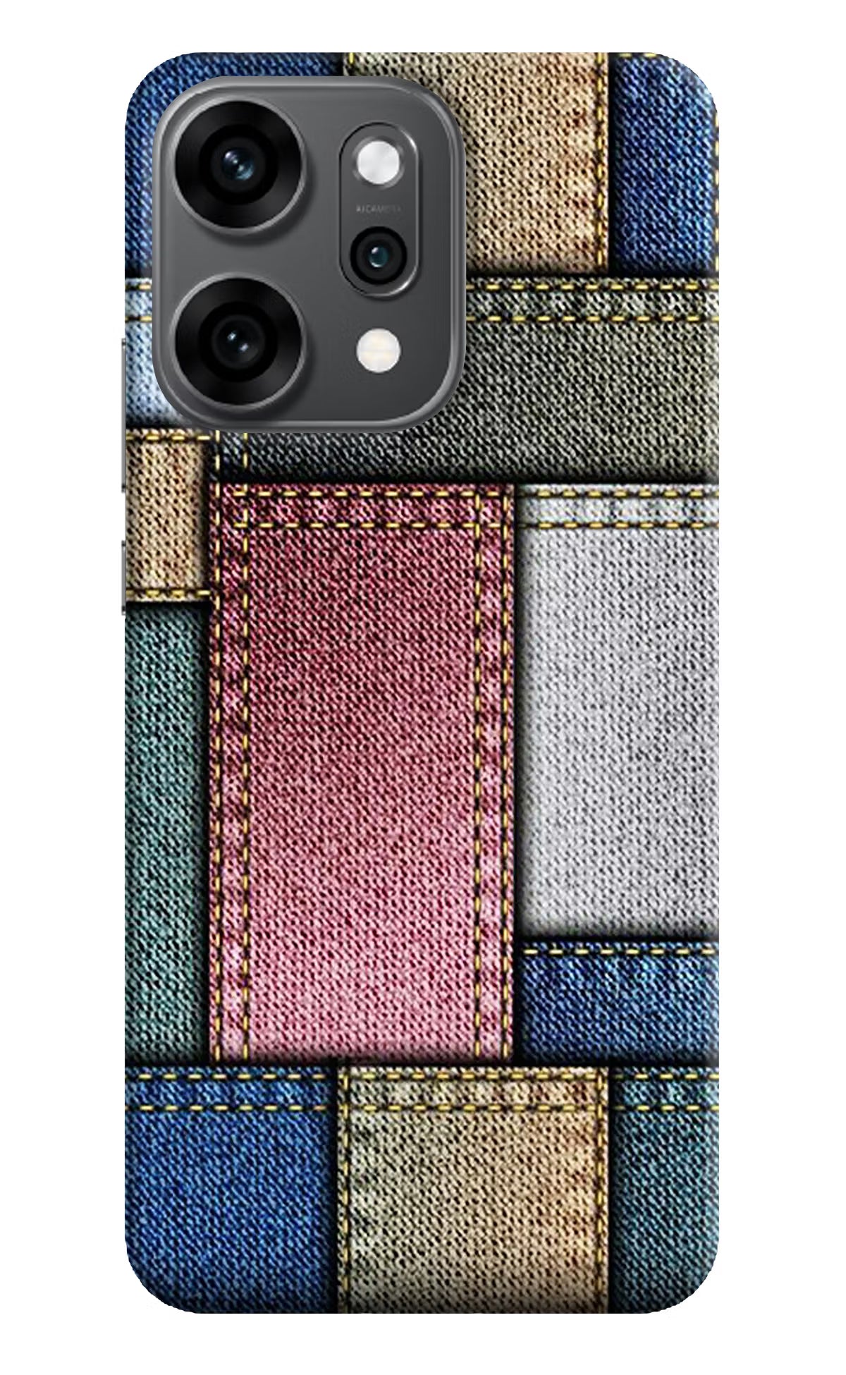 Multicolor Jeans Oppo Reno14 Pro 5G Back Cover - Multicolor Jeans Oppo Reno14 Pro 5G Back Cover Multicolor Jeans Oppo Reno14 Pro 5G Back Cover