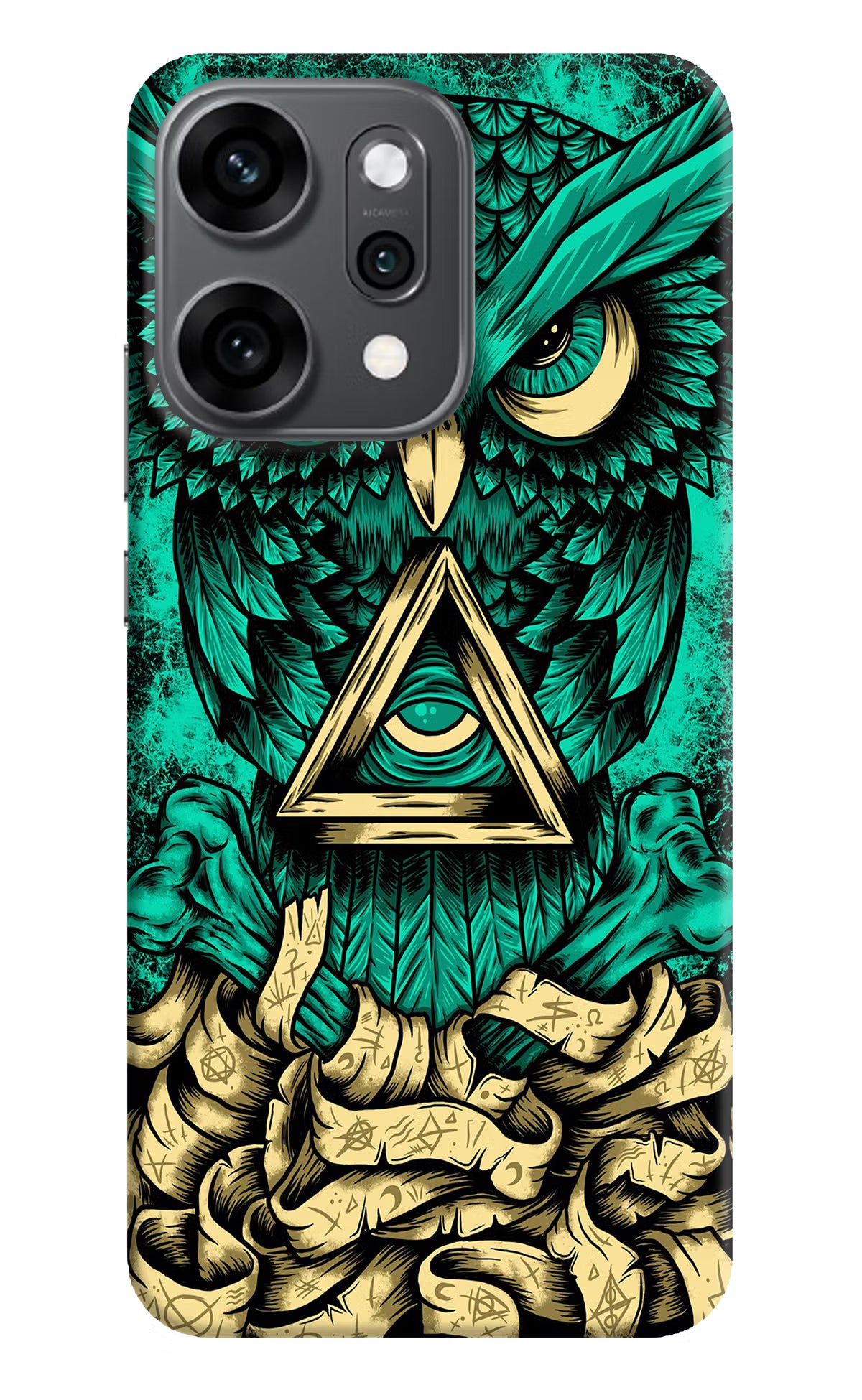 Green Owl Oppo Reno14 Pro 5G Back Cover - Green Owl Oppo Reno14 Pro 5G Back Cover Green Owl Oppo Reno14 Pro 5G Back Cover