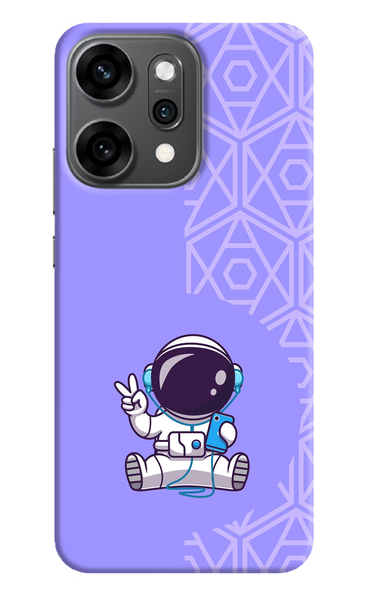 Cute Astronaut Chilling Oppo Reno14 Pro 5G Back Cover - Cute Astronaut Chilling Oppo Reno14 Pro 5G Back Cover Cute Astronaut Chilling Oppo Reno14 Pro 5G Back Cover