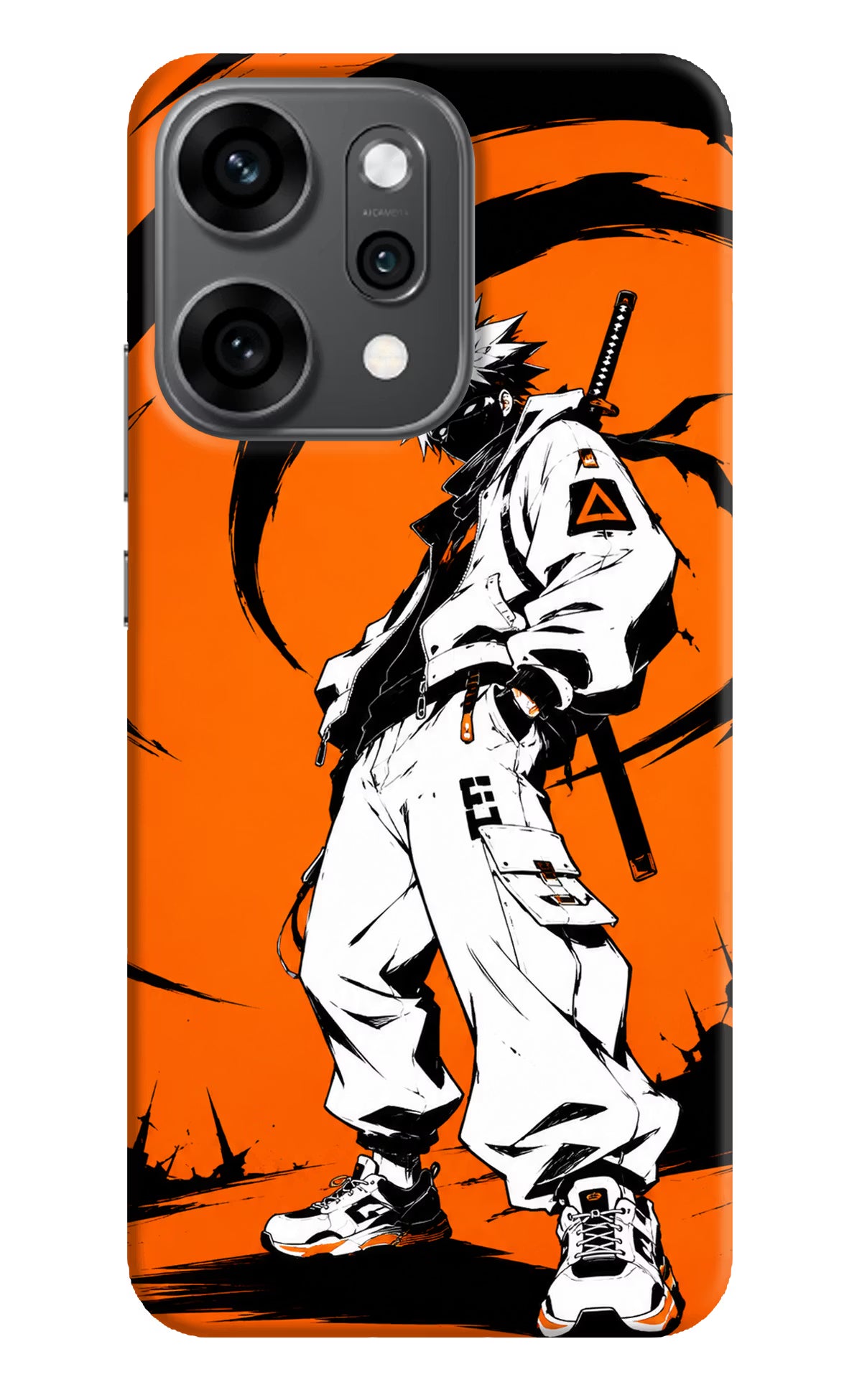 Street Samurai Oppo Reno14 Pro 5G Back Cover - Street Samurai Oppo Reno14 Pro 5G Hard Case Back Cover by Casekaro Street Samurai Oppo Reno14 Pro 5G Hard Case Back Cover by Casekaro