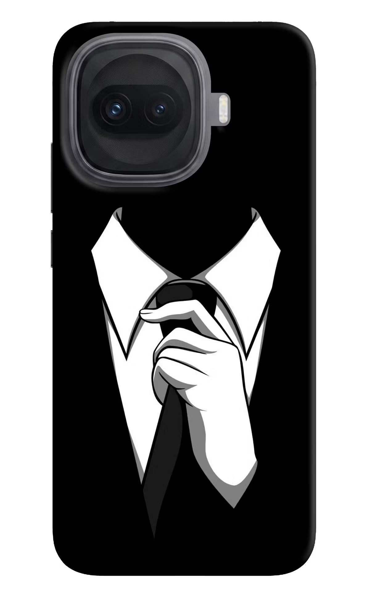 Black Tie iQOO 15R 5G Back Cover - Black Tie iQOO 15R 5G Hard Case Back Cover by Casekaro Black Tie iQOO 15R 5G Hard Case Back Cover by Casekaro