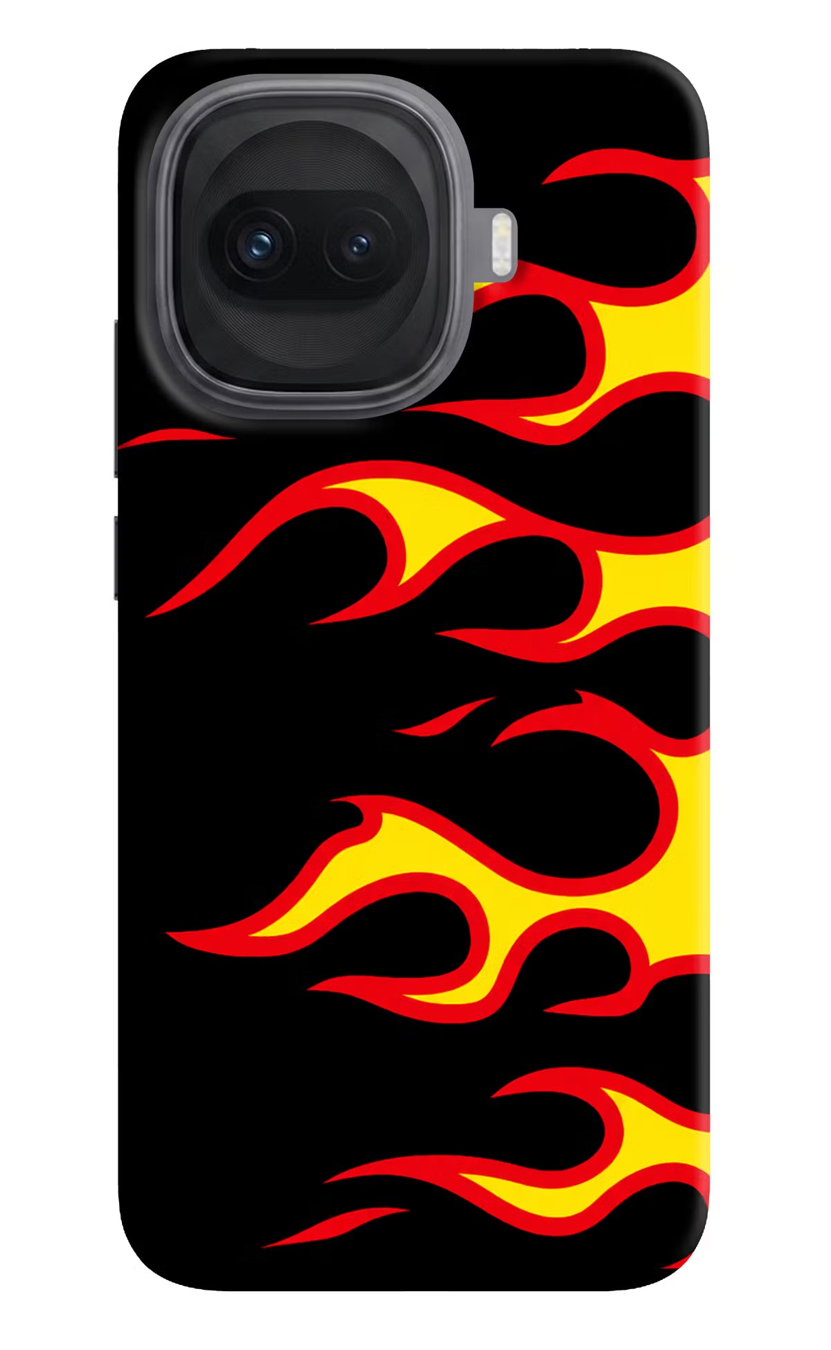 Side Sweep Flames iQOO 15R 5G Back Cover - Side Sweep Flames iQOO 15R 5G Hard Case Back Cover by Casekaro Side Sweep Flames iQOO 15R 5G Hard Case Back Cover by Casekaro